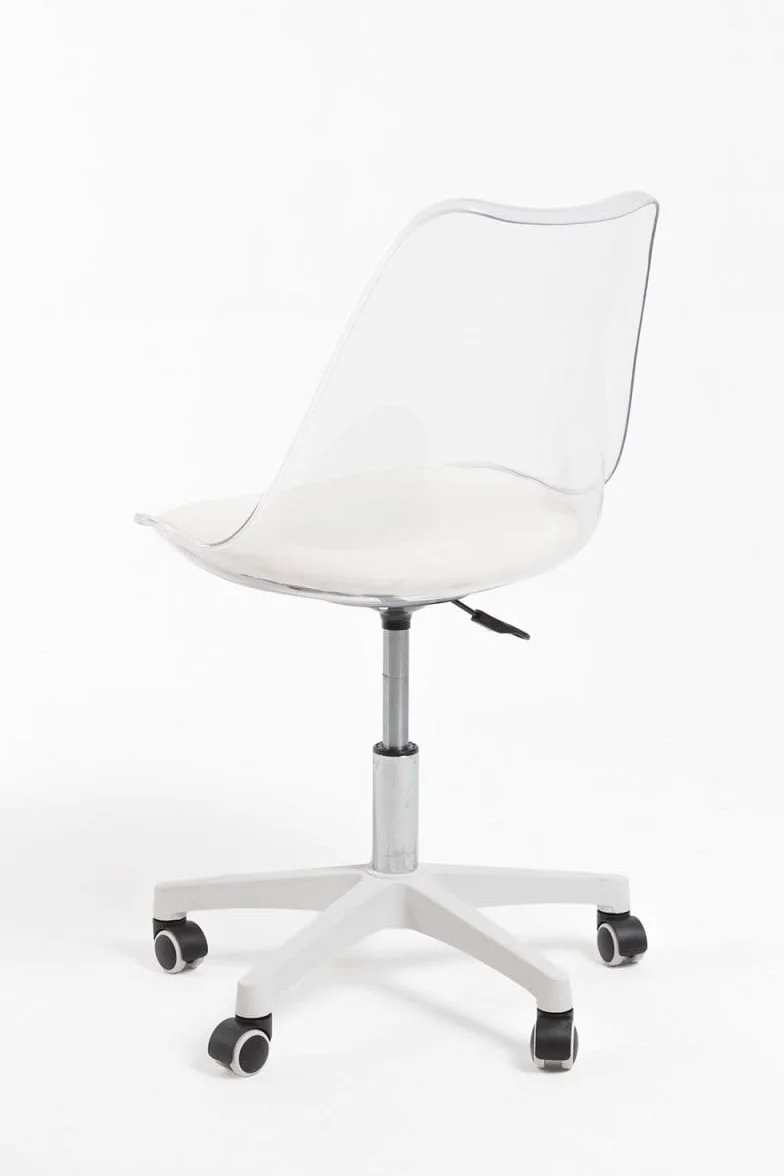 Regalos Miguel - Silla de Oficina Blanca Neo Transparente - Máxima Ergonomía - Ideal para Escritorio y Gaming