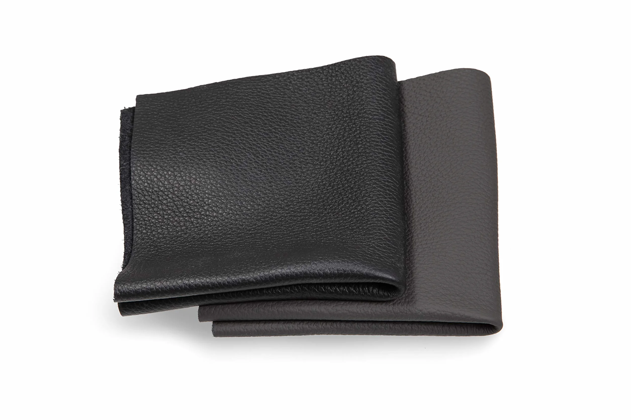 Recortes de cuero - restos de cuero negro, restos de cuero, tamaños grandes, ideal para bolsos, zapatos, reparaciones, decoraciones, manualidades, 0,6 kg, tamaño A1
