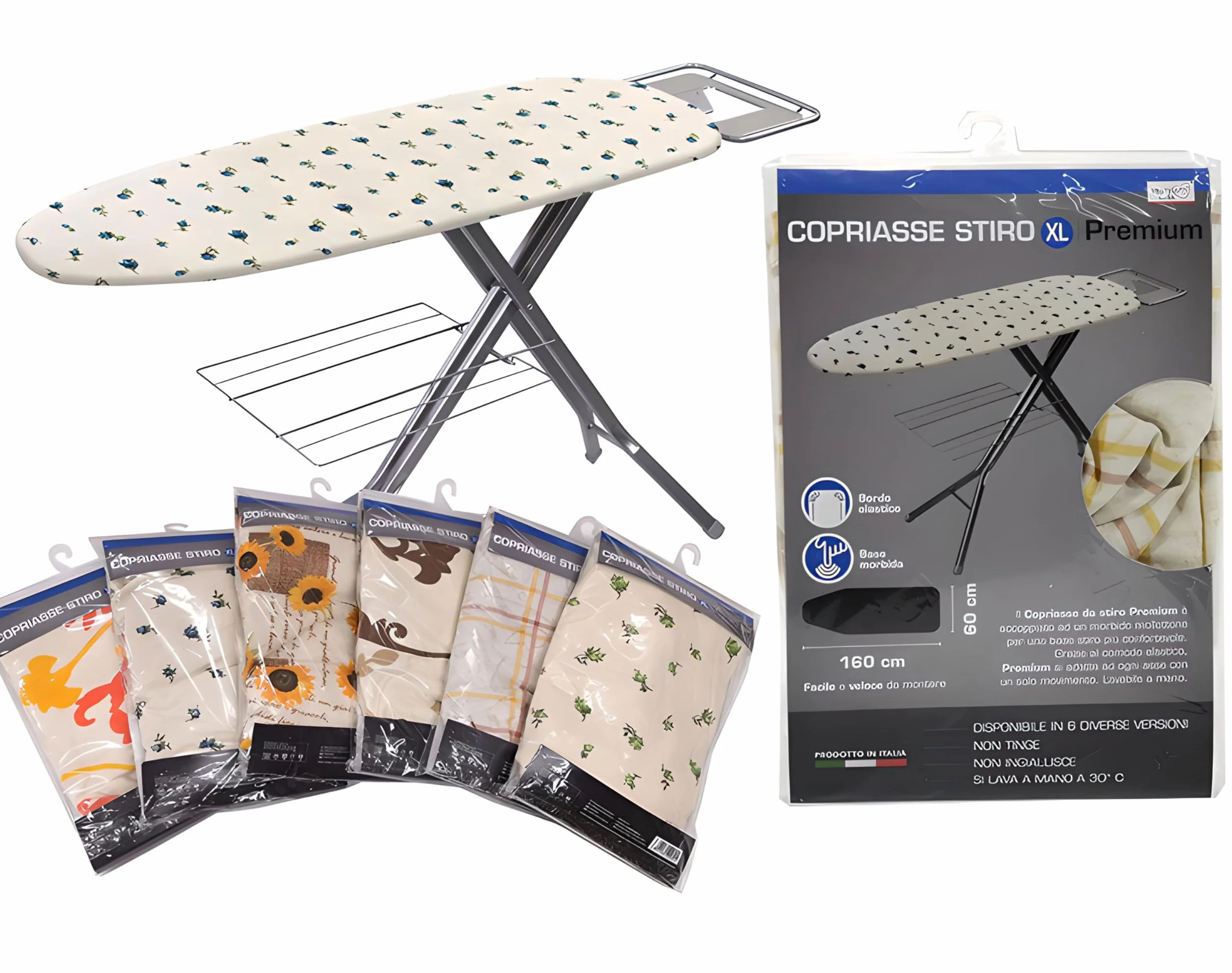 Funda para tabla de planchar, tamaño XXL universal para tablas grandes, calidad premium, apta para planchas de vapor, fabricada en Italia, varios colores disponibles