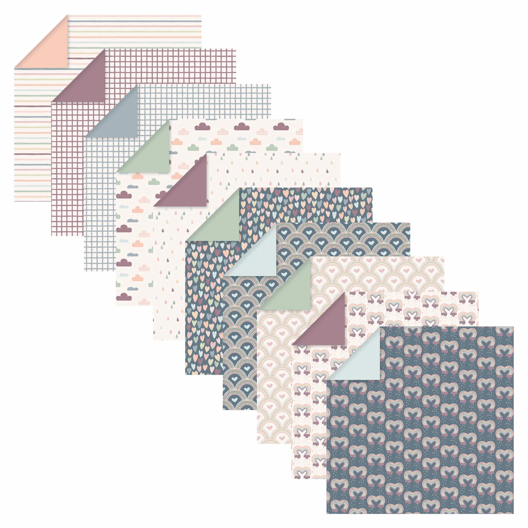 Clairefontaine 95372C Papel Origami 70g/m² 15x15cm 60 Hojas 30 Patrones Colores Surtidos Herbarium