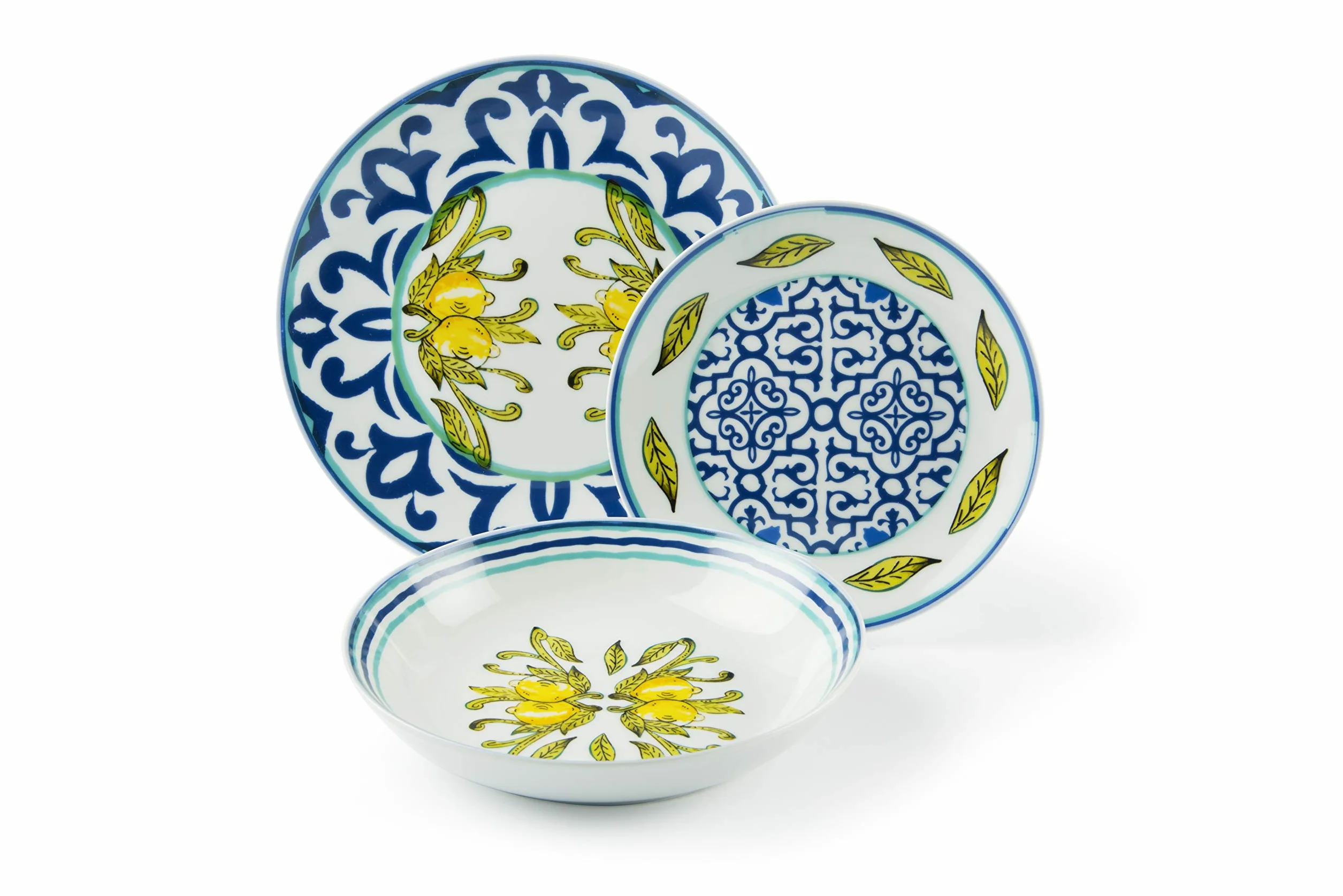 Excelsa Amalfi - Vajilla de 18 piezas de porcelana