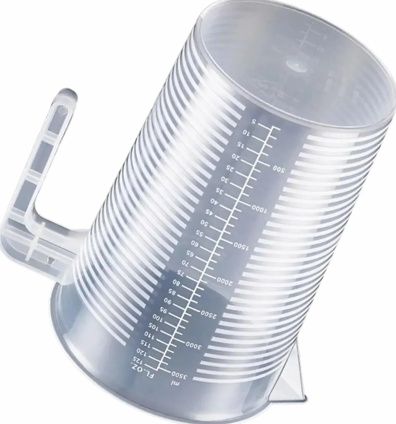 Taza medidora graduada transparente con tapa, vaso mezclador de plástico de gran capacidad for uso en cocina y laboratorio, 1 ud.(1000ml(with a lid))