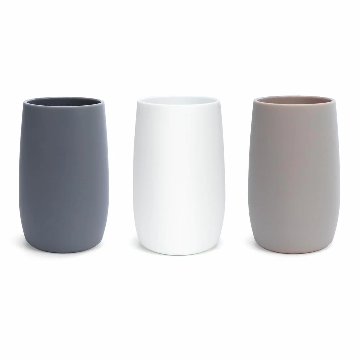 Vaso baño para Cepillo Dientes Serie Glaciar ABS Mate 7.5 cm x 11.5 cm Beige