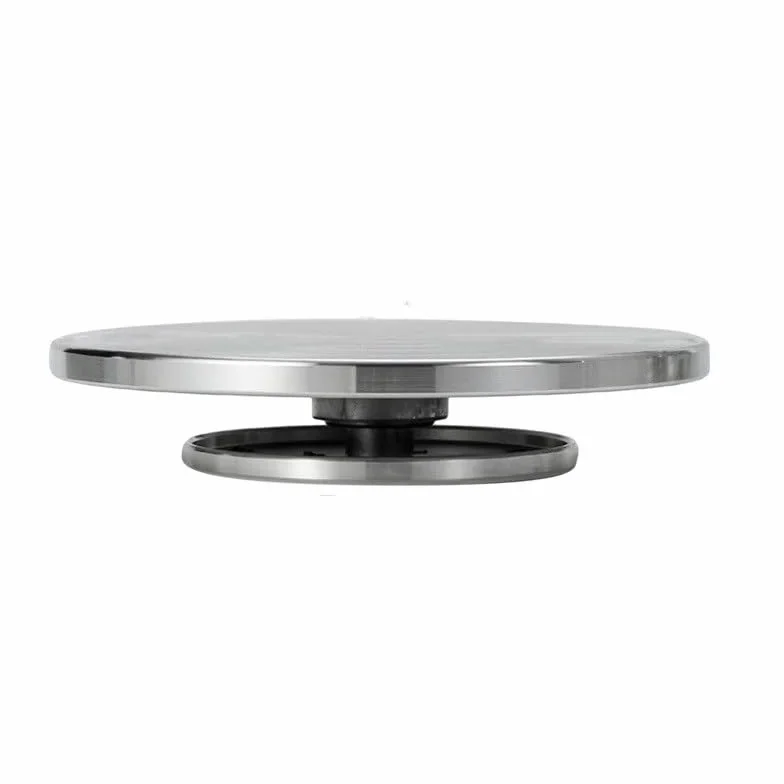 Torno de cerámica, Plato Giratorio de 15, 20, 25 y 30 cm. Torno de cerámica de Aluminio, Herramientas de Arcilla para Bricolaje, Plato Giratorio de Doble Cara para Pasteles, escult