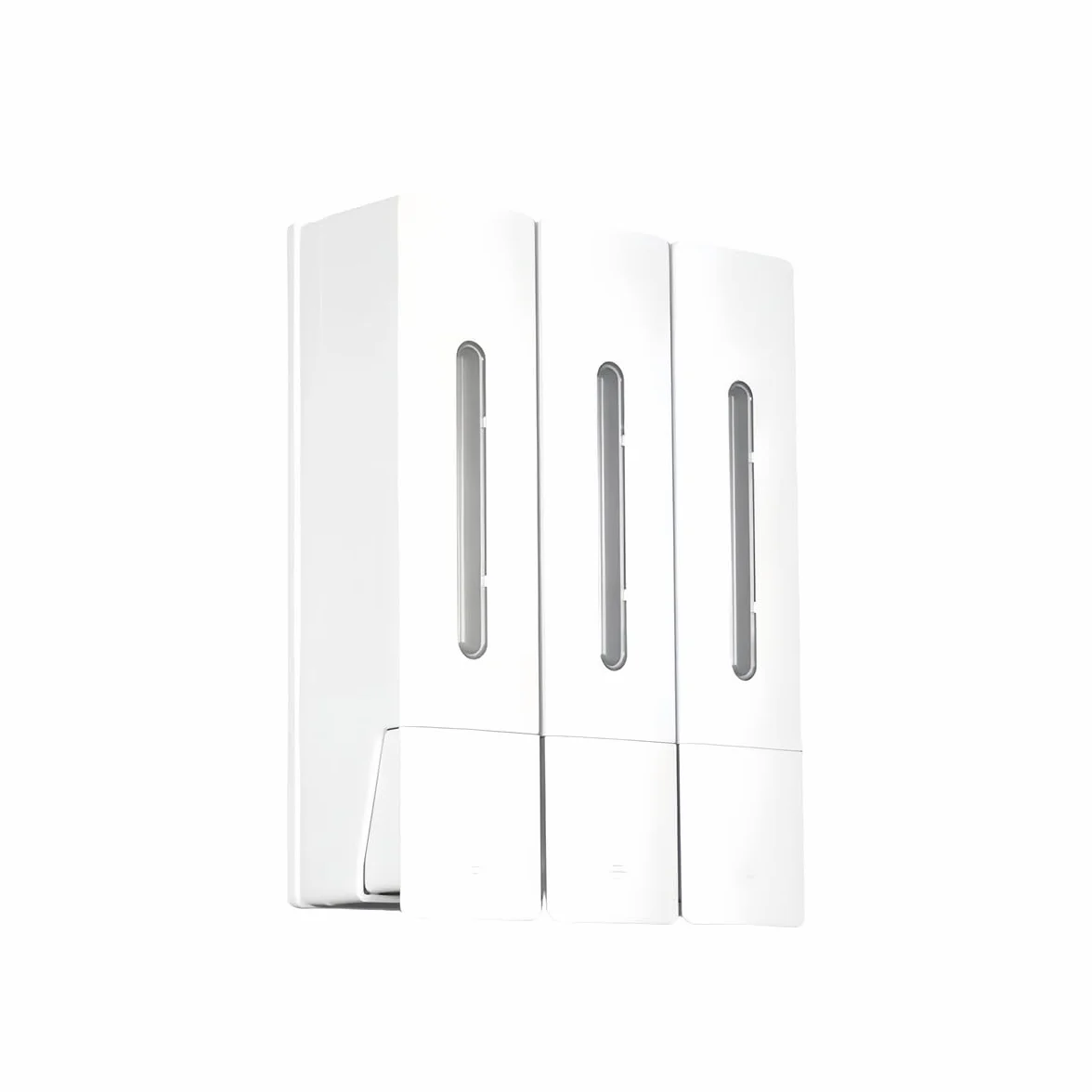 ZYNCUE Dispensador de jabón montado en la pared con botellas a prueba de fugas de 400 ml, bomba antideslizante mejorada, gel de ducha, champú, acondicionador, instalación de perforación, accesorio de