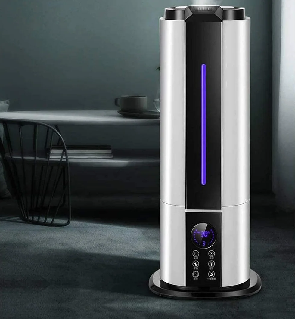 Humidificadores para Dormitorio Humidificadores industriales Humidificadores de Niebla fría para Habitaciones Grandes Humidificadores de pie Air Whisper Apagado automático y f,