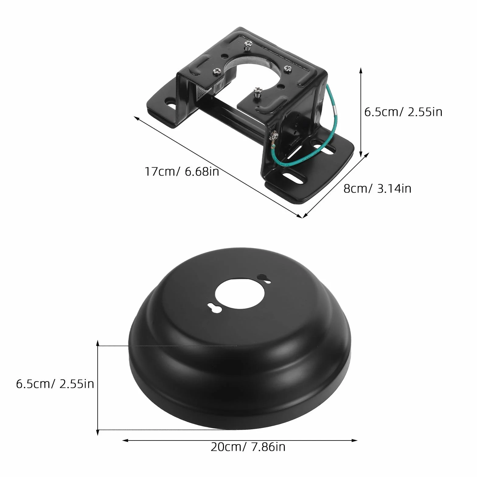 Base para Ventilador de Techo de Hierro Proceso de Fosfatado, Soporte Estable y Alineación Precisa para Celebracion Verano en Sala o Comedor