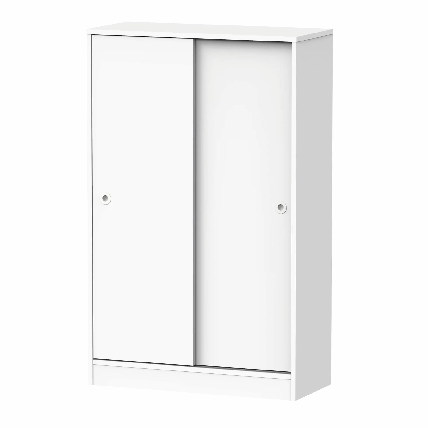 MUEBLES PITARCH Armario Bajo Auxiliar Tibet Color Blanco Soft 2 Puertas 2 Estantes Almacenaje Mueble 120x74x33 cm