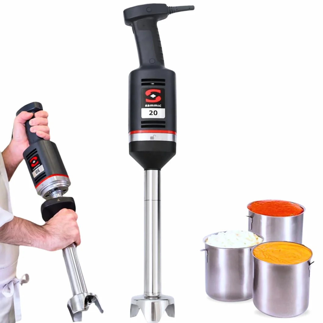 YOMMAK Batidora Profesional Sammic XM-22 – 300W, Batidora Brazo Industrial de Mano – Hasta 15L – Ideal para Cocina Profesional Hosteleria Horeca y Repostería – Trituradora Compacta y Duradera