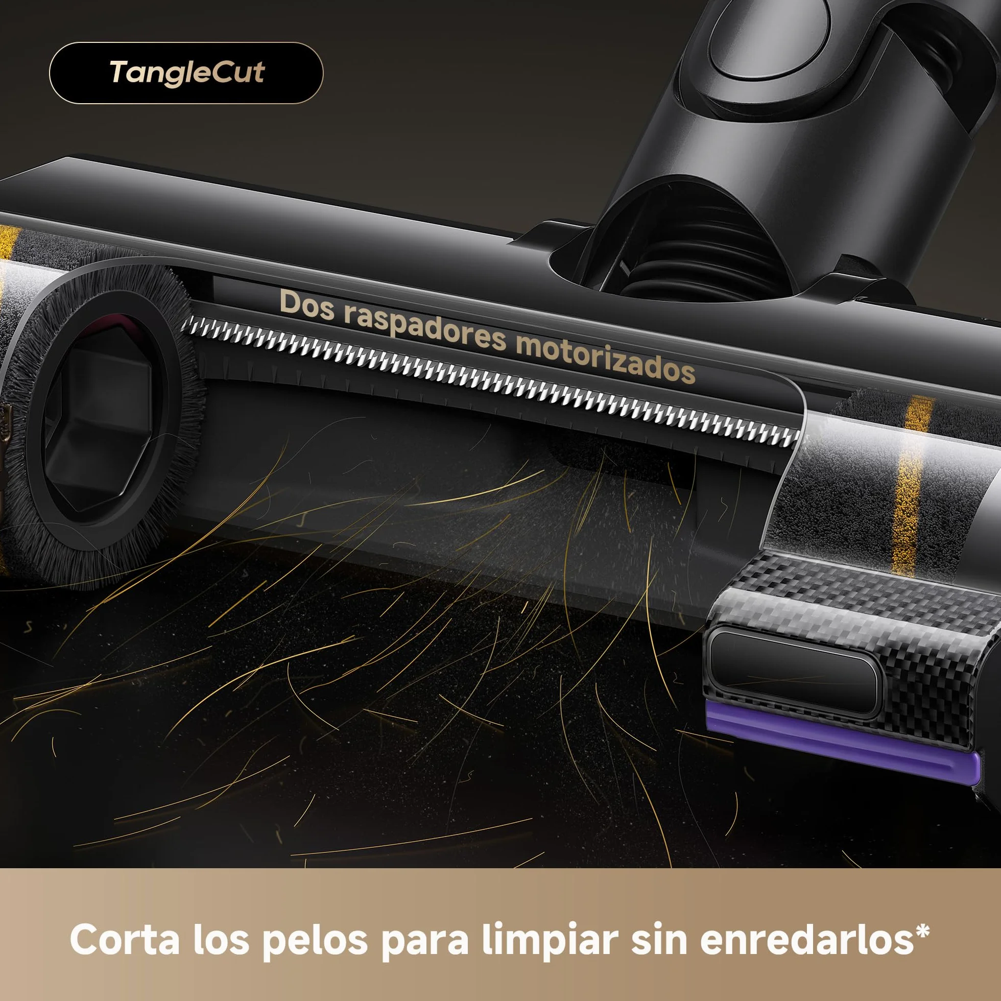 DREAME V20 Pro-A Aspirador Sin Cable, Limpieza de Bordes a 0 mm, Sin Enredos, Limpieza de Suelos Duros y Alfombras, 24000 PA/Succión de 210 AW, 90 min de Autonomía Máx., Limpieza de Pelo de Mascotas