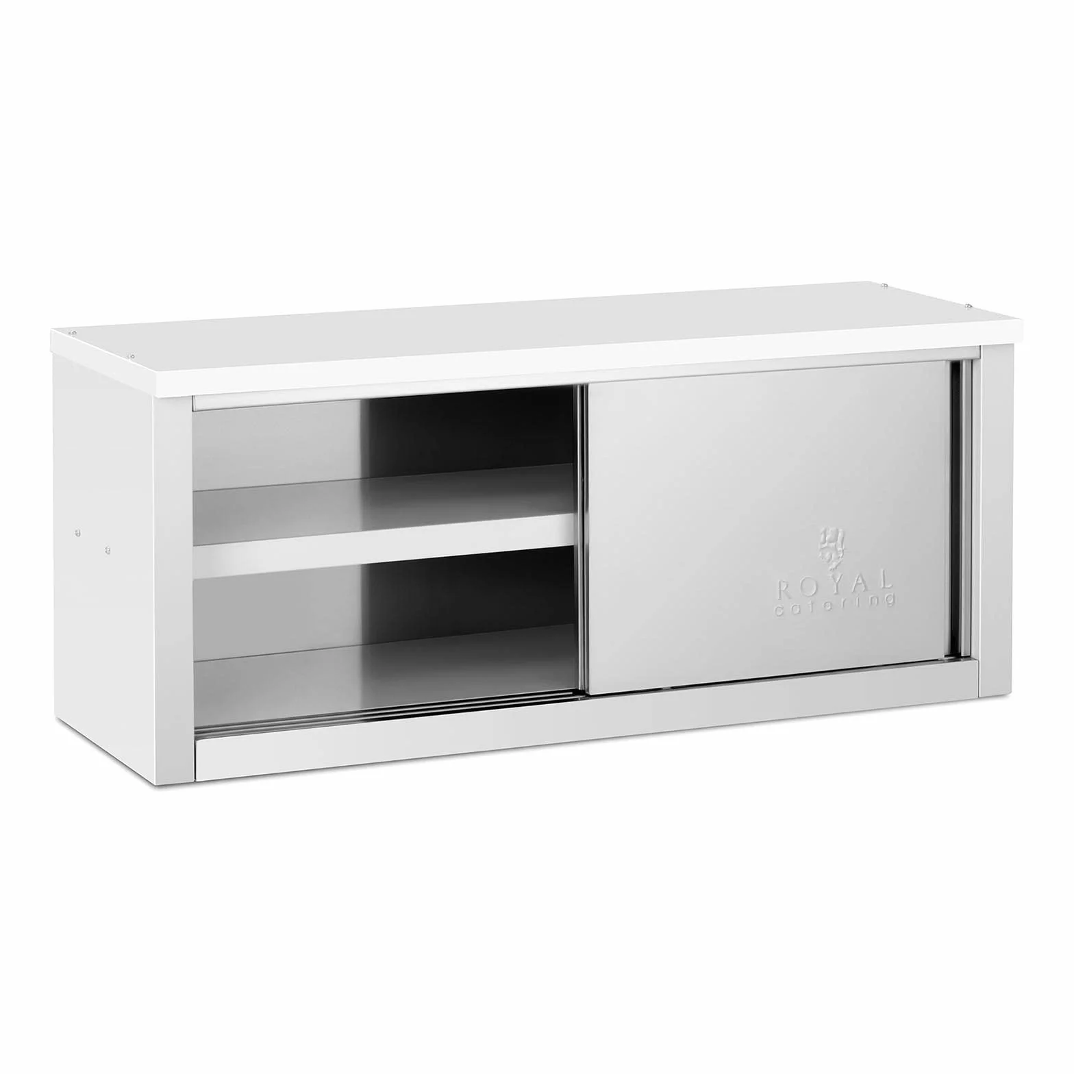 Royal Catering Armario de Pared Mueble en Acero Inoxidable RCAT-120/40/50-C (1200 x 400 x 500 mm, Material de Montaje Incluido, Acero Inoxidable)