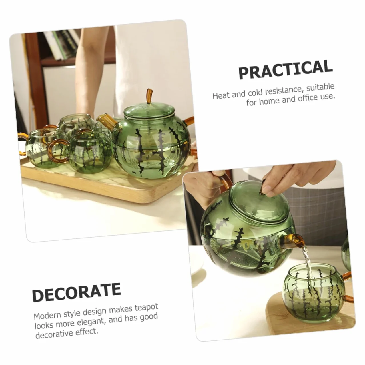 Cabilock Tetera De Cristal Pequeña y Práctica Ideal Para Té Suelto y Té En Bolsa