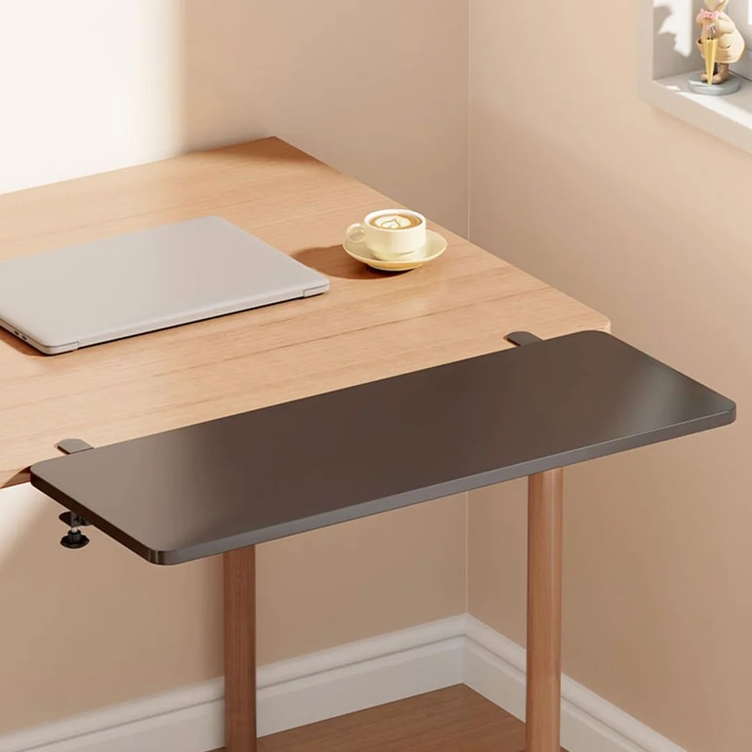 Plegable Escritorio Bandeja Extensión Teclado Mesa de Pared 70x25cm Negro