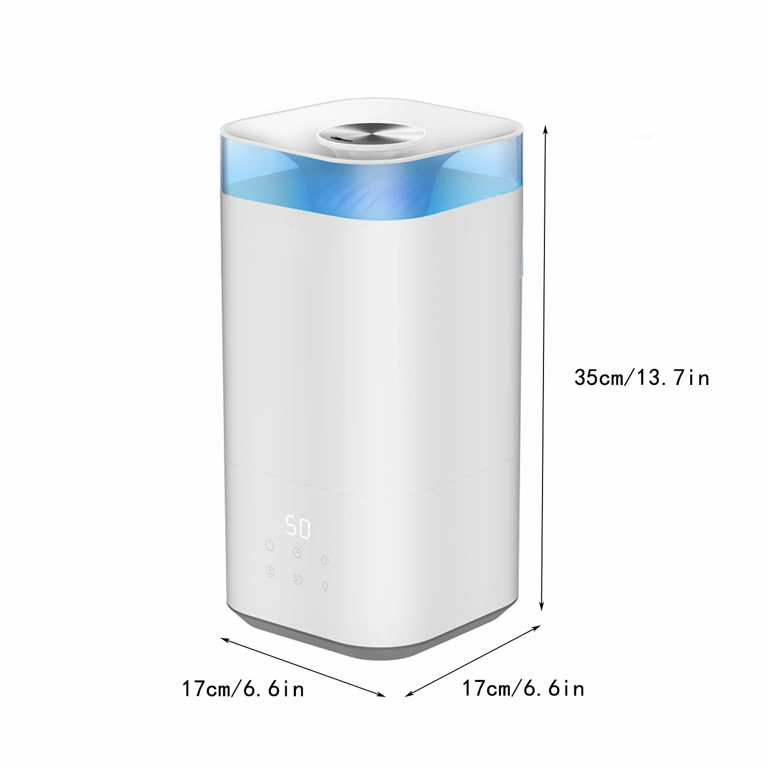 purificador de aire y humidificador Humidificadores for dormitorio, humidificador de niebla fresco ultrasónico: la unidad premium dura un funcionamiento silencioso y silencioso, apagado automático fil