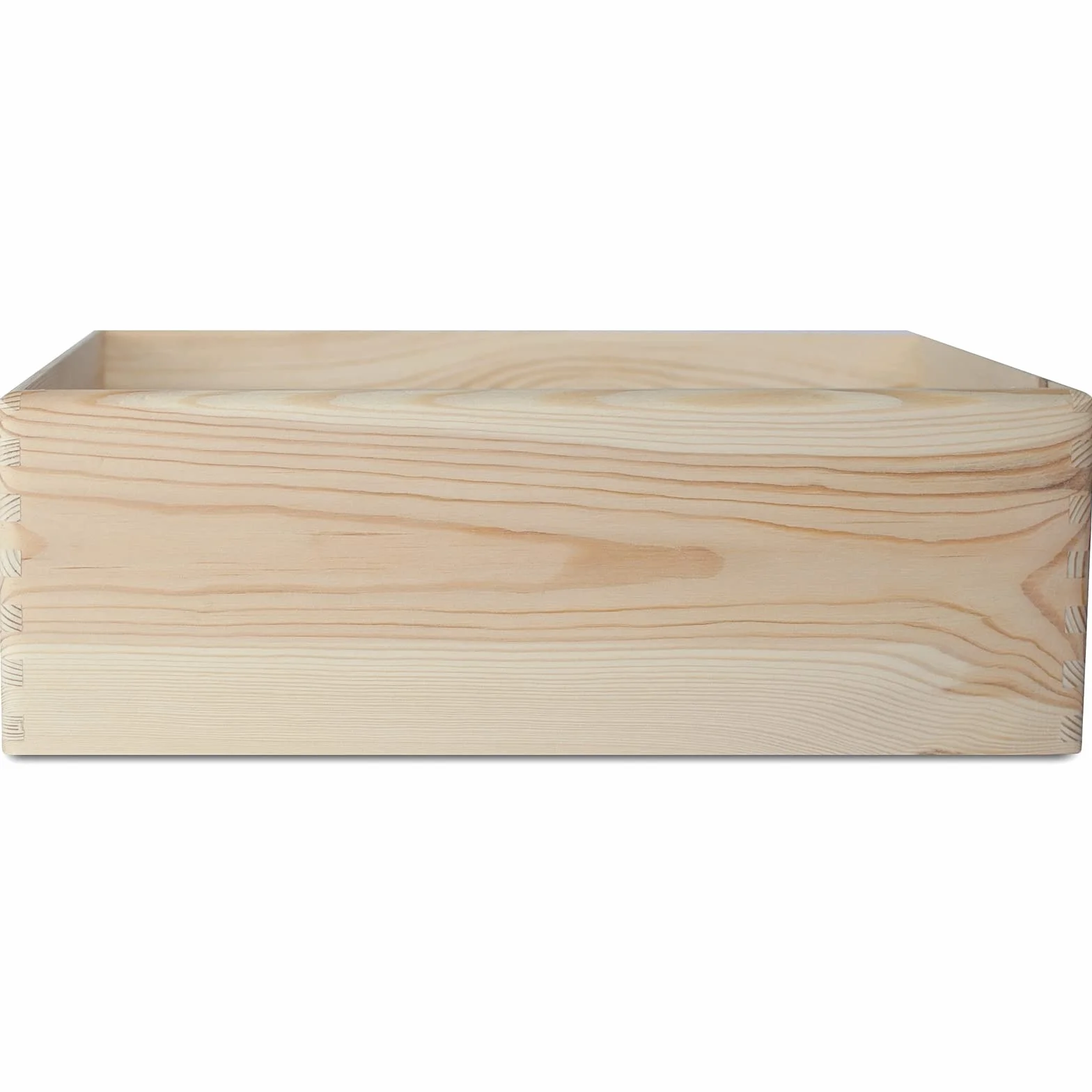 Grande Caja de Madera Decorativa Almacenaje 40x30x14 cm Asas Cofre Baúl