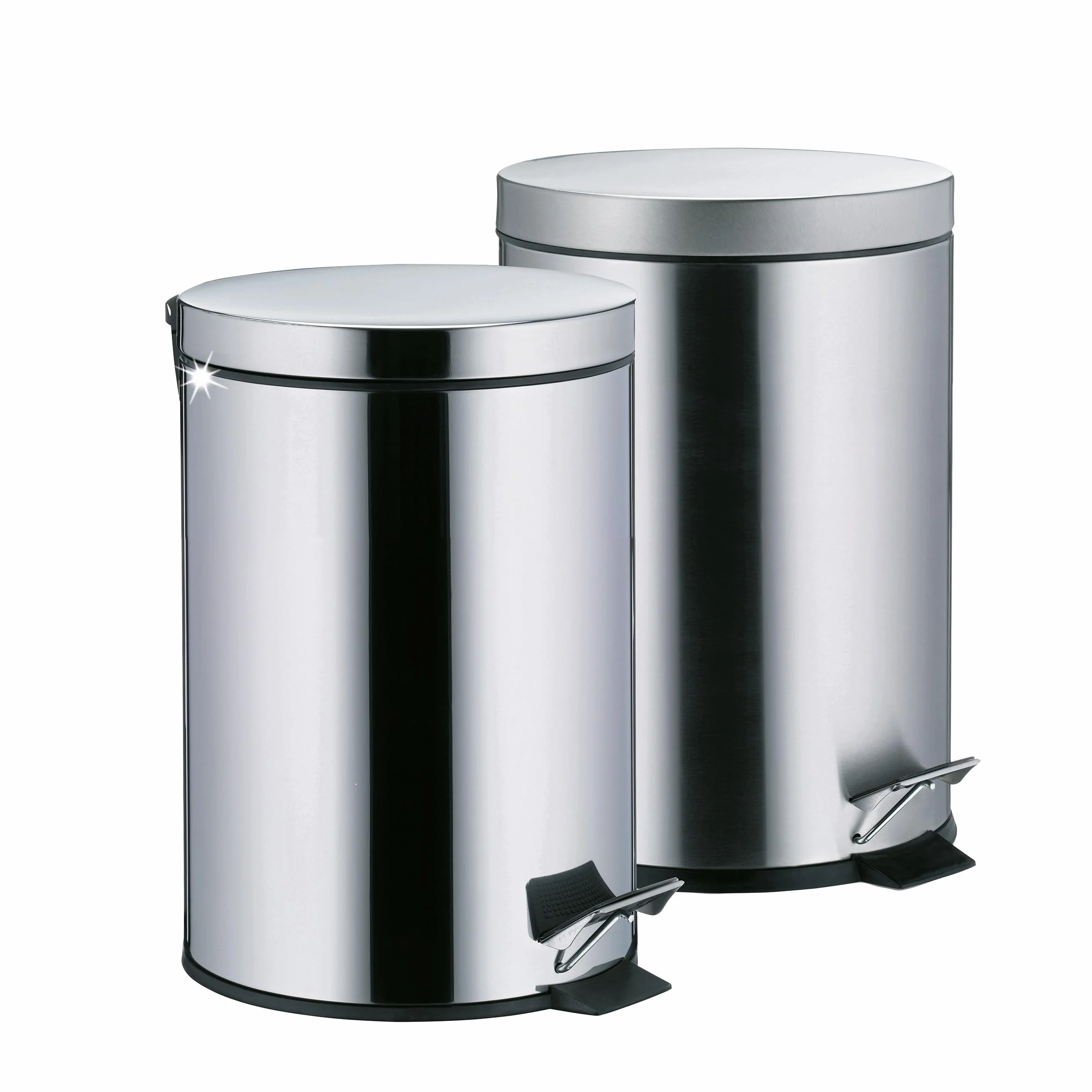 MONACO kela Cubo de basura acero inoxidable 3L mate con pedal