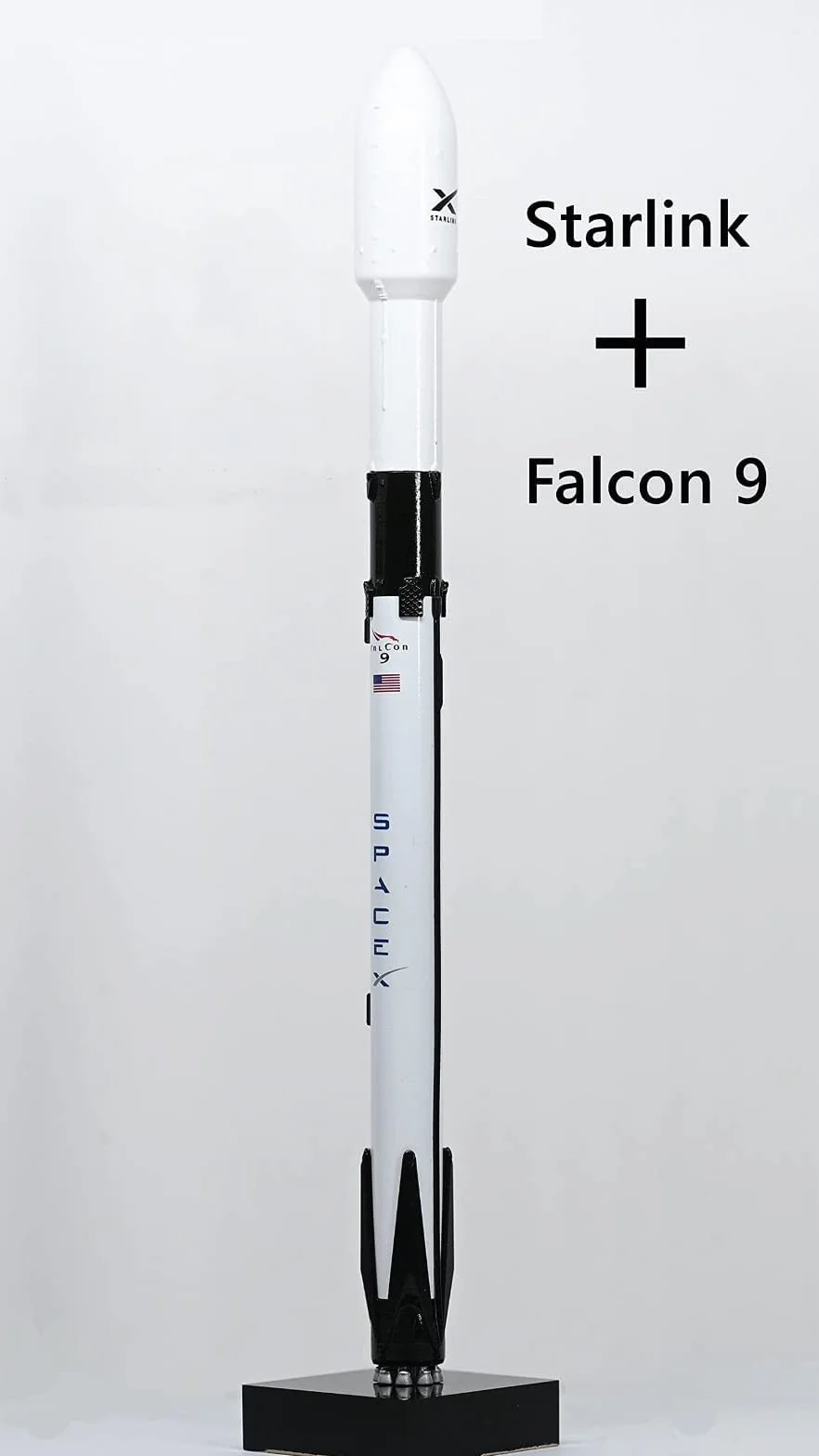 REHOOF Modelo De Cohete De La Serie Falcon Simulación 1: 233 Falcon 9 Y Modelo De Nave Espacial De Cohete Pesado Decoraciones De Escritorio para Entusiastas del Espacio Y Geeks del Espacio