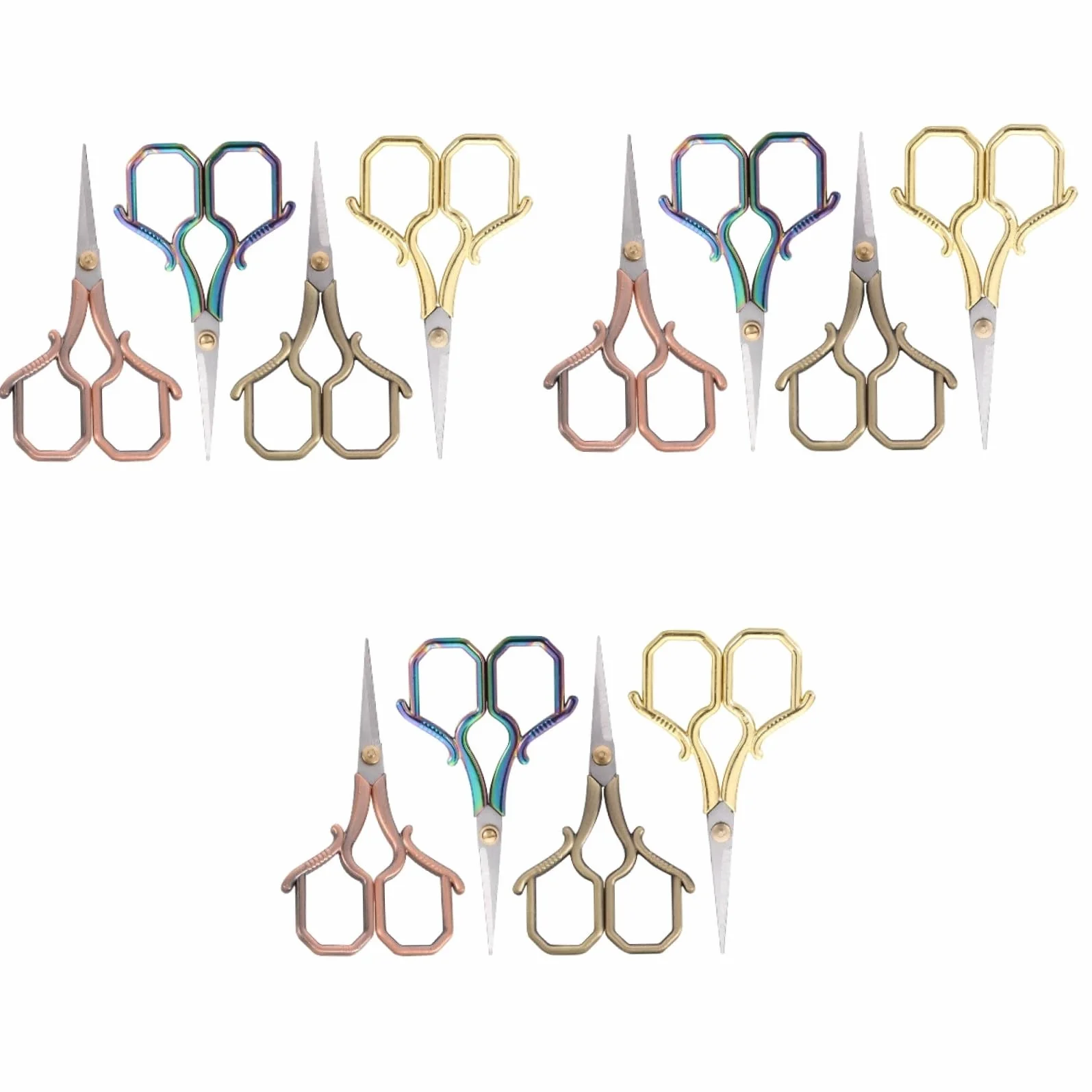 Operitacx 12piezas Tijeras De Costura Vintage Para Bordar Pequeñas Tijeras De Manualidades Afiladas y Portátiles Para y