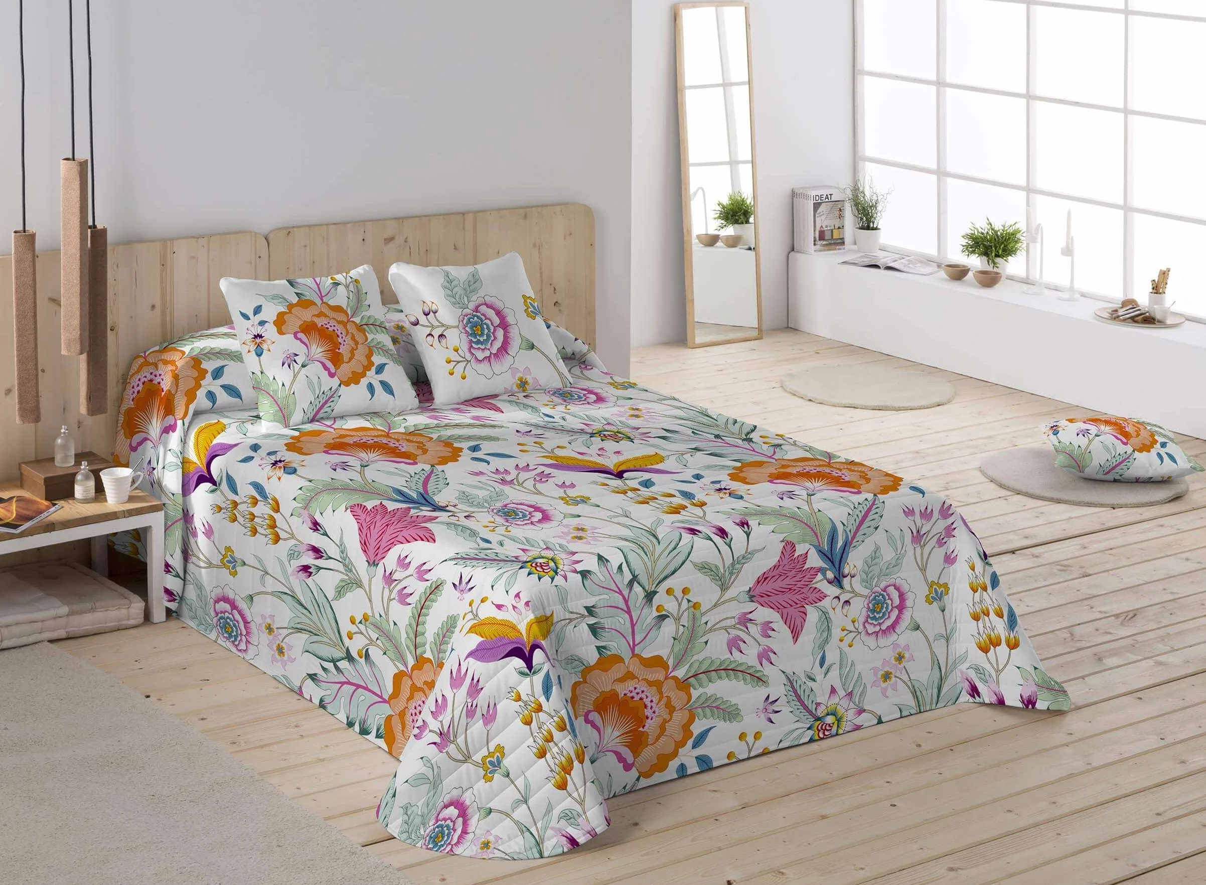 ICEHOME Colcha Bouti Cama 90, 100% Algodón, Colcha con un Ligero Relleno 180x260, Selena