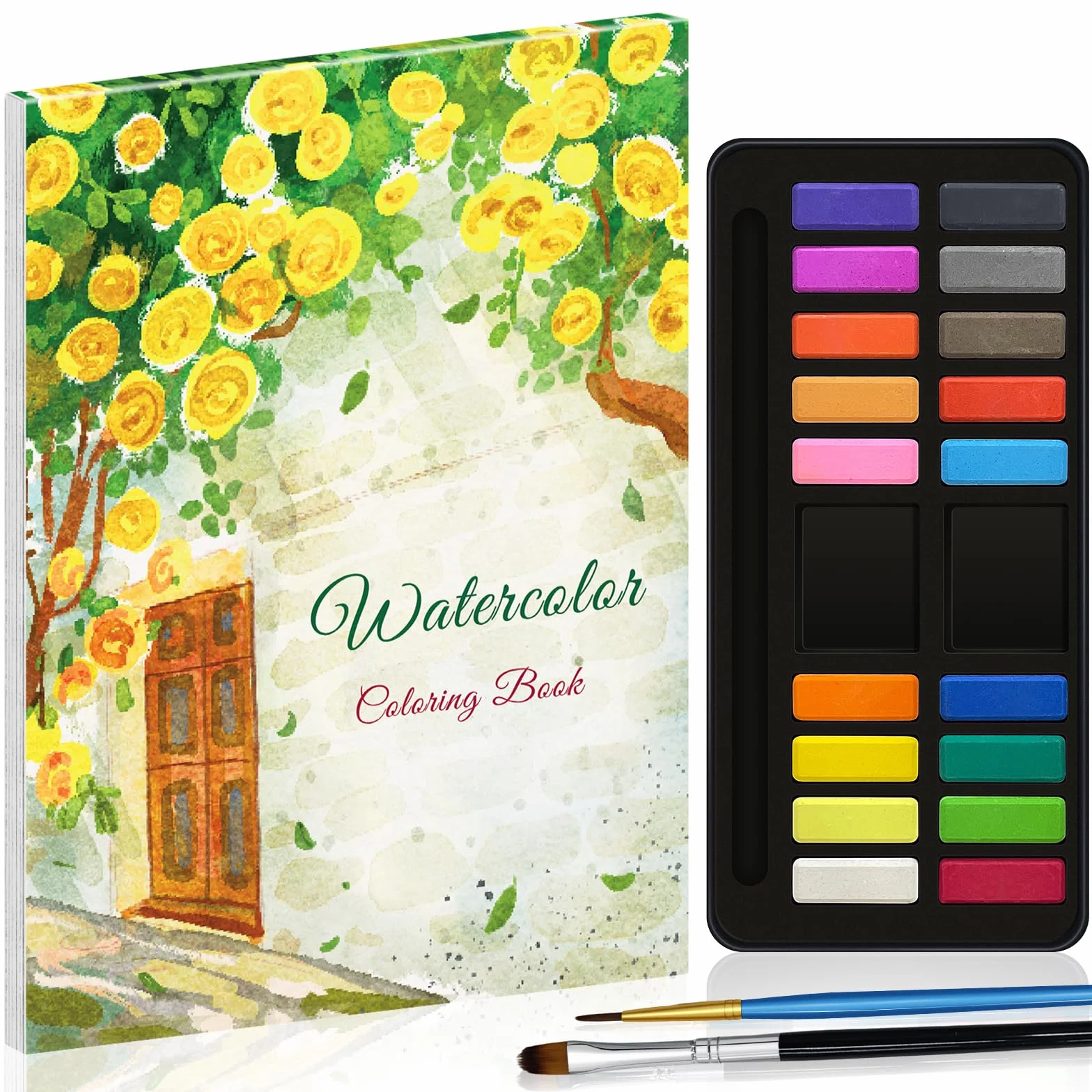 Elfew Libro de Acuarela 18 Colores, Juego de Pintura para Adultos y Principiantes