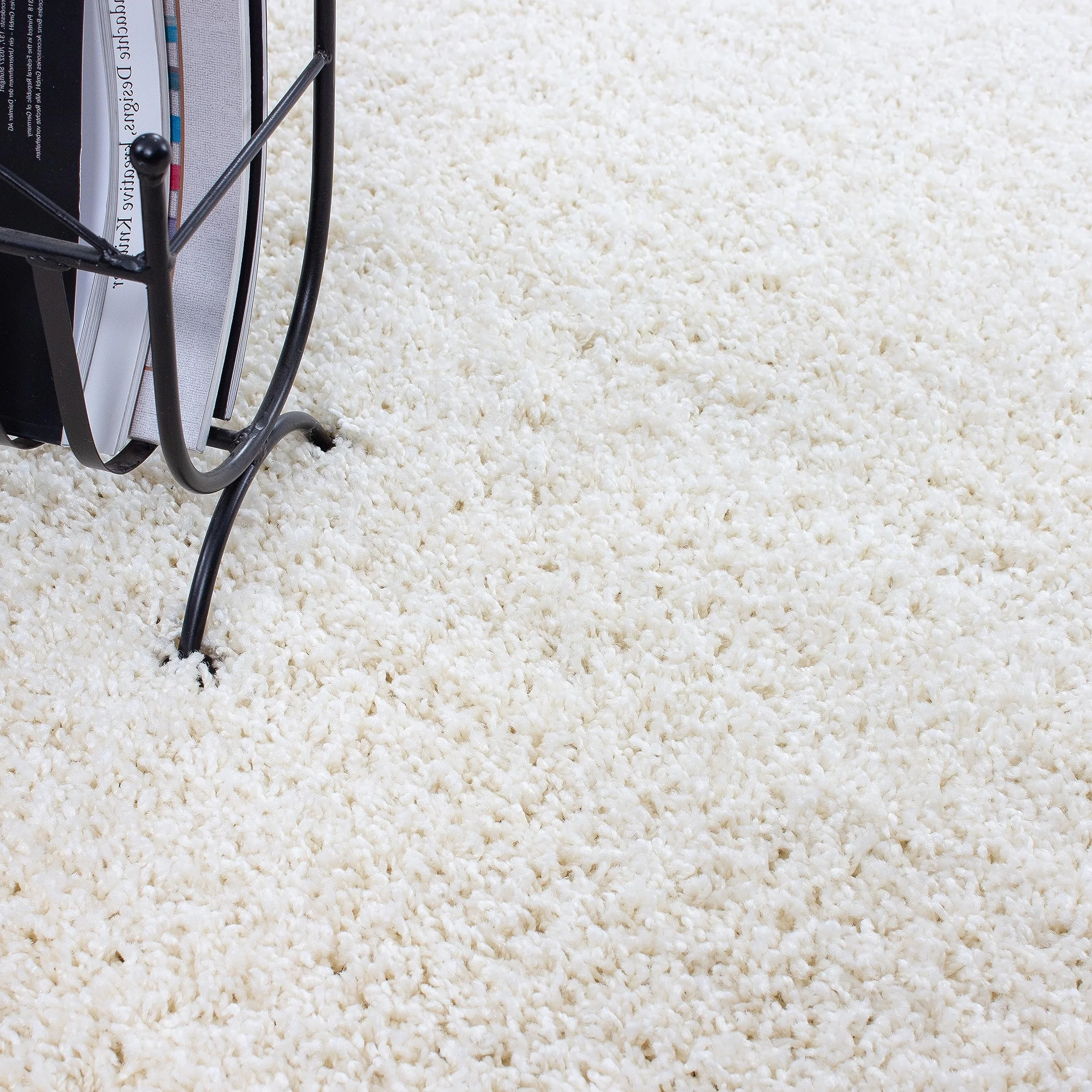 HomebyHome Alfombra Salon Peludo de Pelo Largo Crema 160x230 cm - Alfombras de Habitacion Sala de Estar Modernas Suave y Esponjoso - Alfombras Dormitorio Moqueta Cocina Rectangular