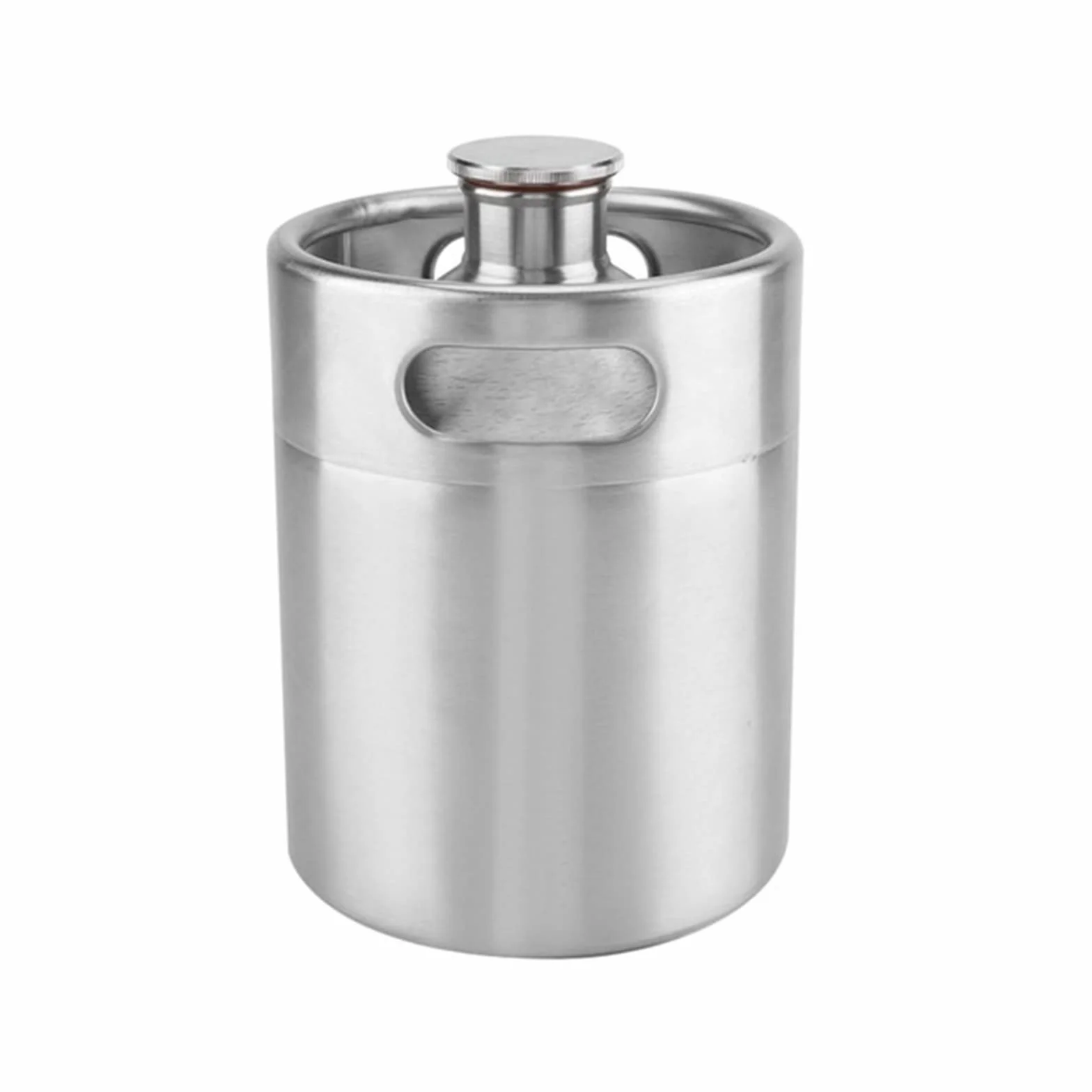 Cerveza elaborada Kit Cerveza Barril de Cerveza de 2 l/4 l/5 l con Asas Dobles para Hacer en el hogar Utensilios para la Cena de Camping(2L)