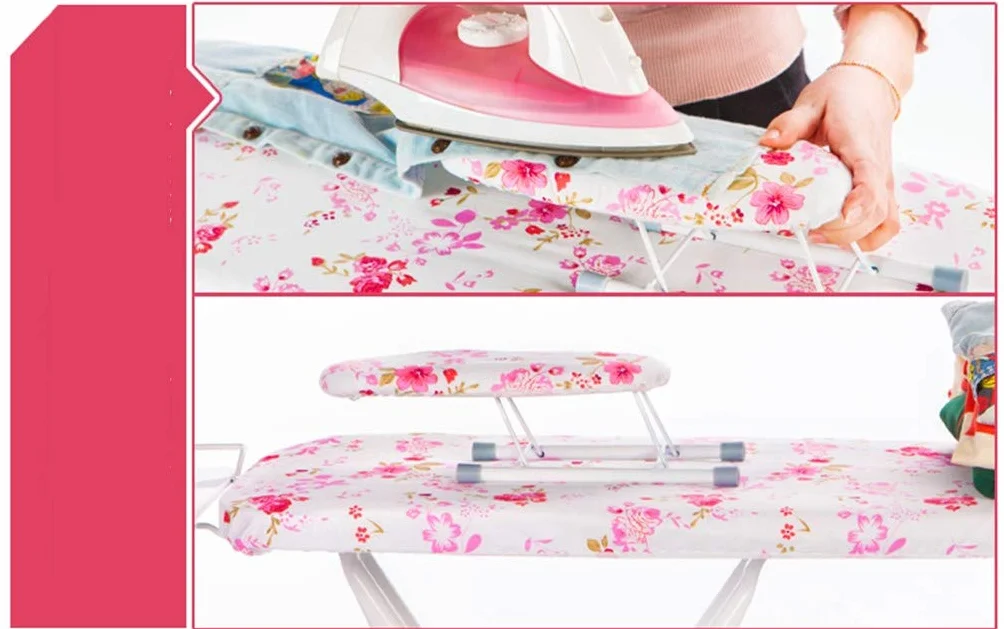 Tabla de Planchar para el hogar, Soporte Blanco con Estampado Floral, Mesa de Planchar, guardarropa, Herramientas de Planchado para el probador del Centro Comercial