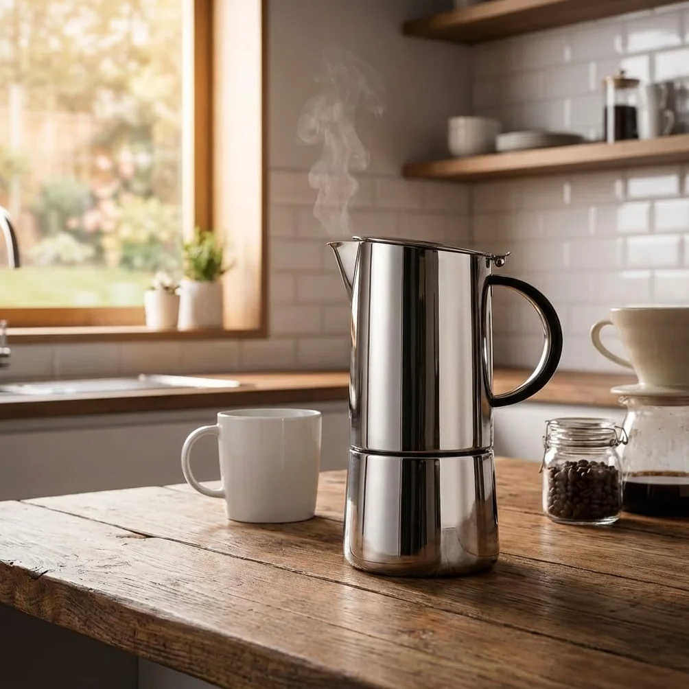 Suinga Cafetera Profesional | Cafetera Italiana 10 Tazas 500ml Inducción | Cafetera Espress Mokka | Para todo tipo de cocinas