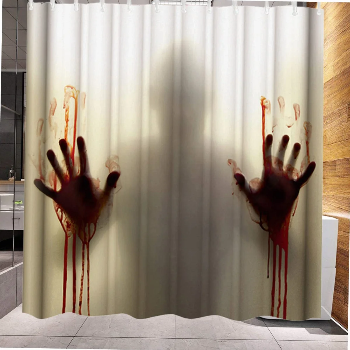 ABOOFAN 12piezas Cortina De Baño Decorativa Impresión De Halloween Ganchos para Baño Moderno y Elegante