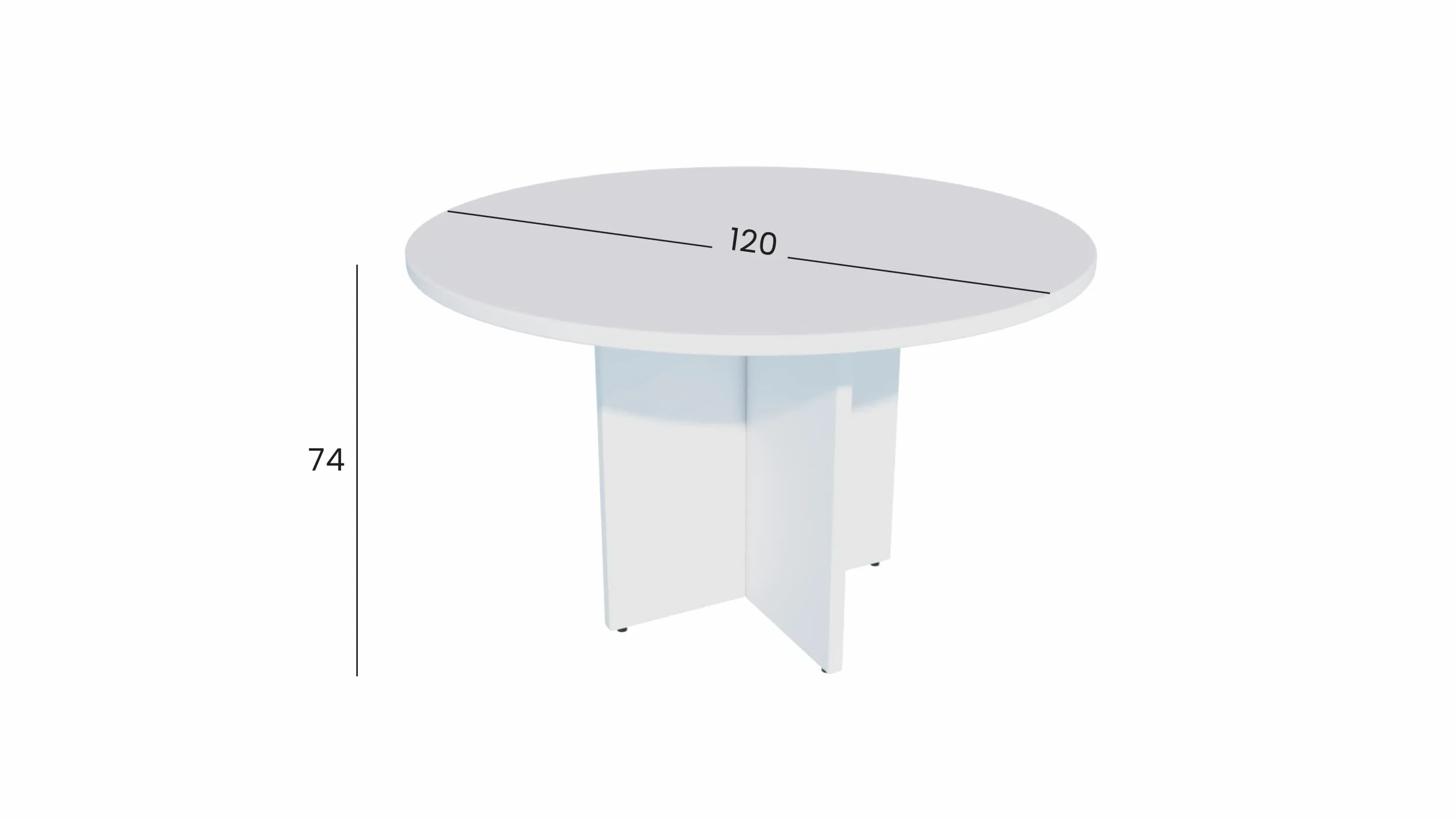 Mesa de Reuniones, Redonda. 120Ø. Color Blanco.