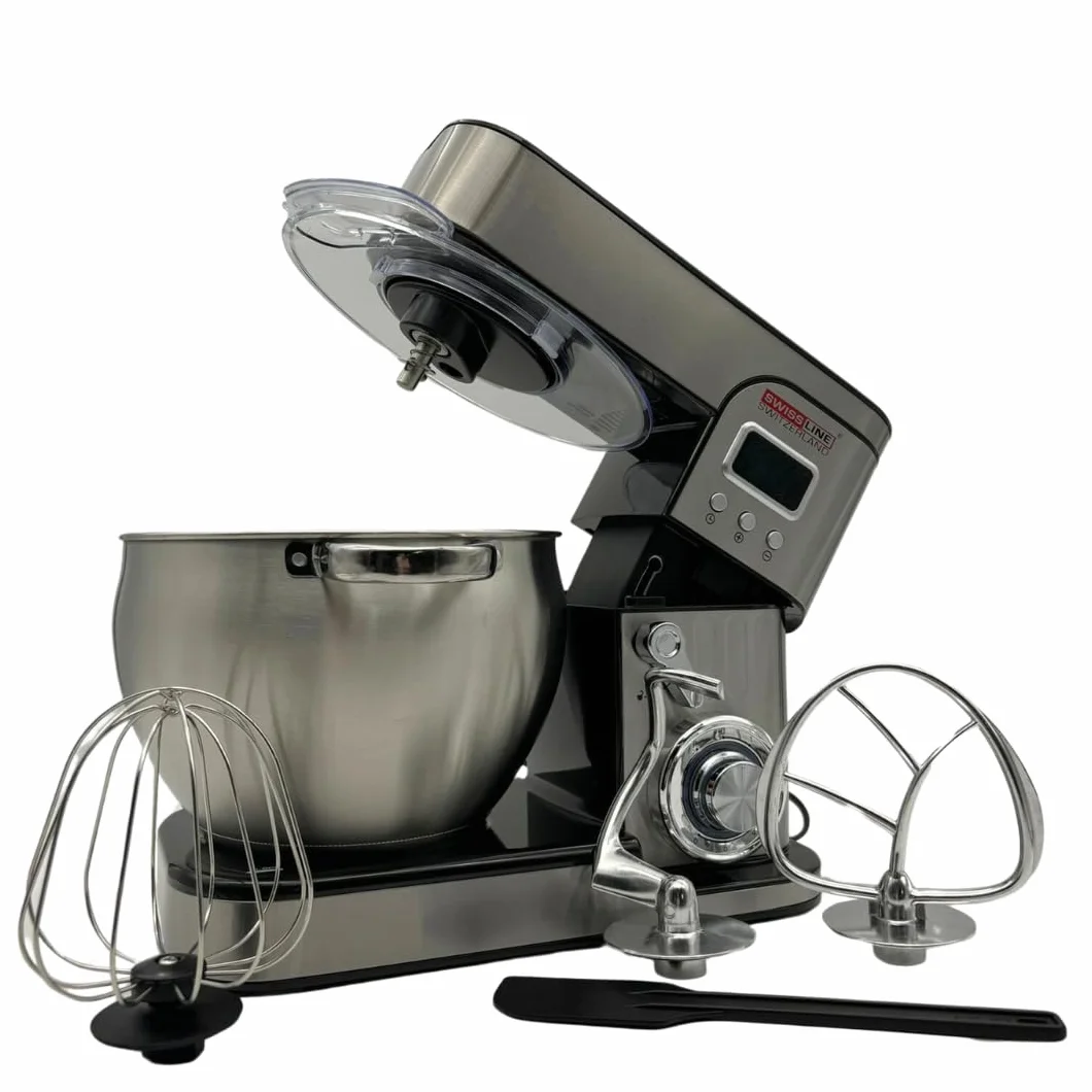 Swiss Line Switzerland Keukenrobot - Keukenmachine - 12L - 2800W - RVS - Digitaal Scherm (9L - Digitaal)