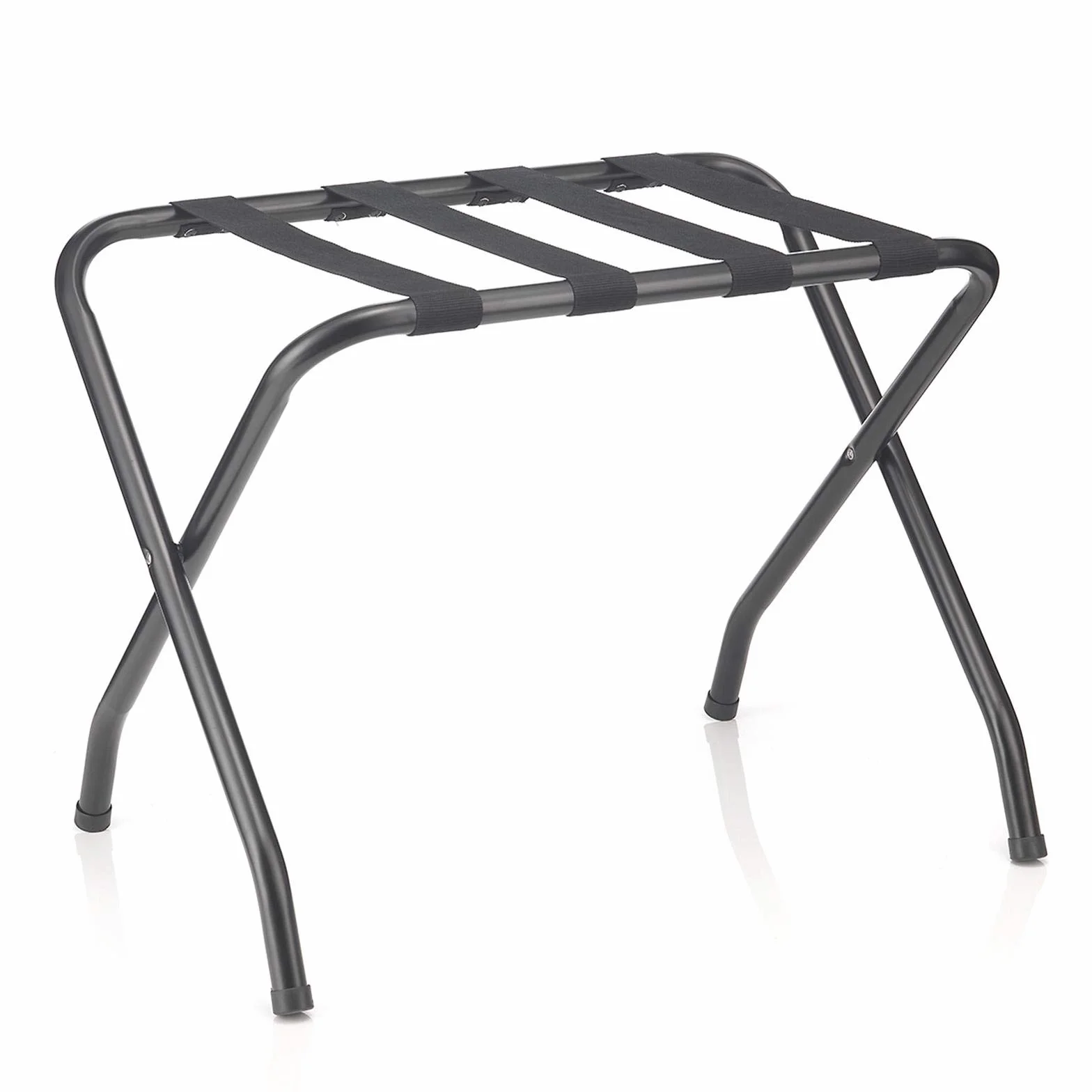 CARO-Möbel Luggage - Soporte para maletas, metal lacado en negro, plegable