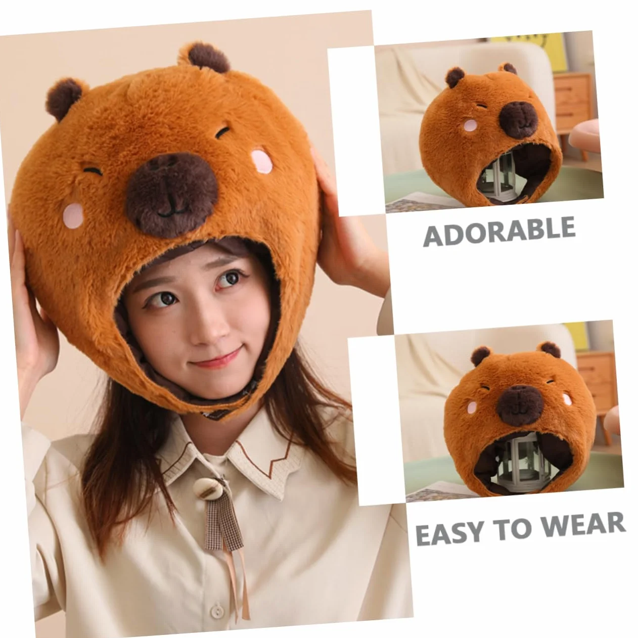Sombrero De Peluche Divertido Diseño De Agua Dulce Accesorio De Fotografía y Disfraz Para Fiestas y Cosplay