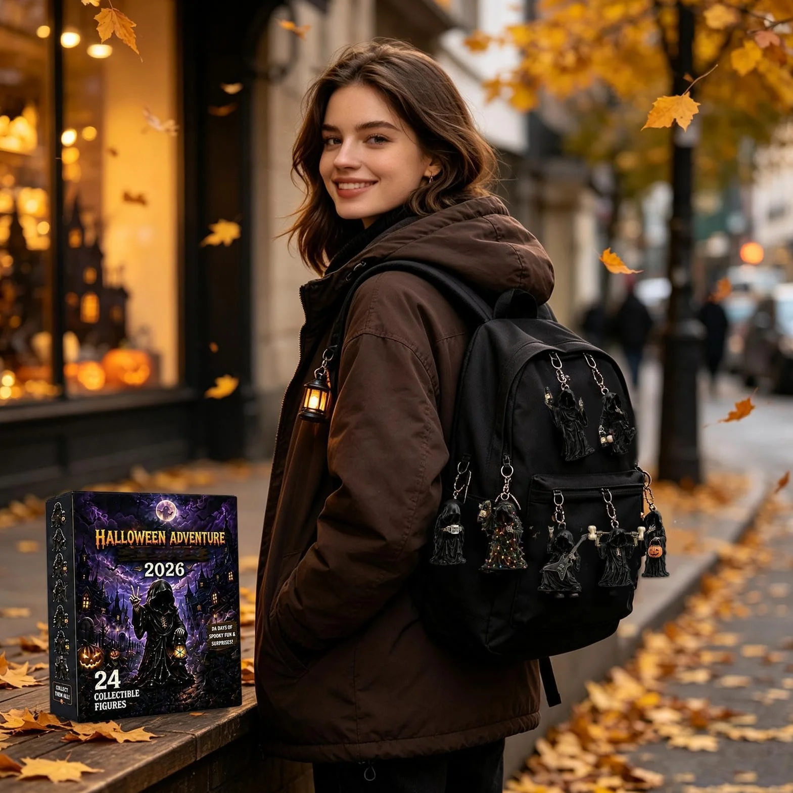 Calendario Cuenta Regresiva Halloween Con Figura Recuerdo Coleccionable | Calendario De Cuenta Regresiva Con De Fantasma Para Adultos Adolescentes Árbol Repisa Jardín