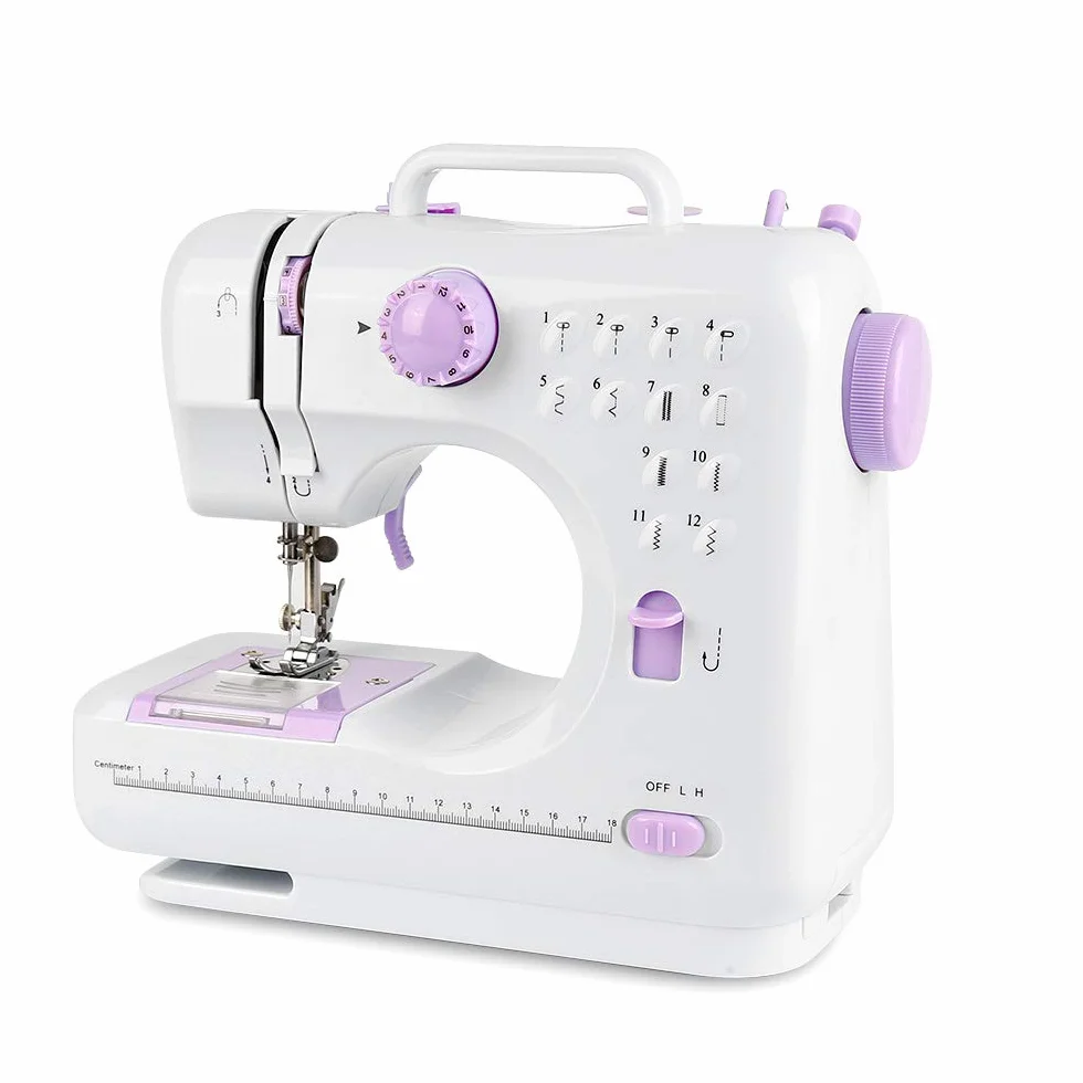 OHMG Mini máquina de coser,máquina de coser portátil para adultos principiantes,velocidad de trabajo manual eléctrico crafting patchwork máquinas de coser eléctricas overlock con pedales