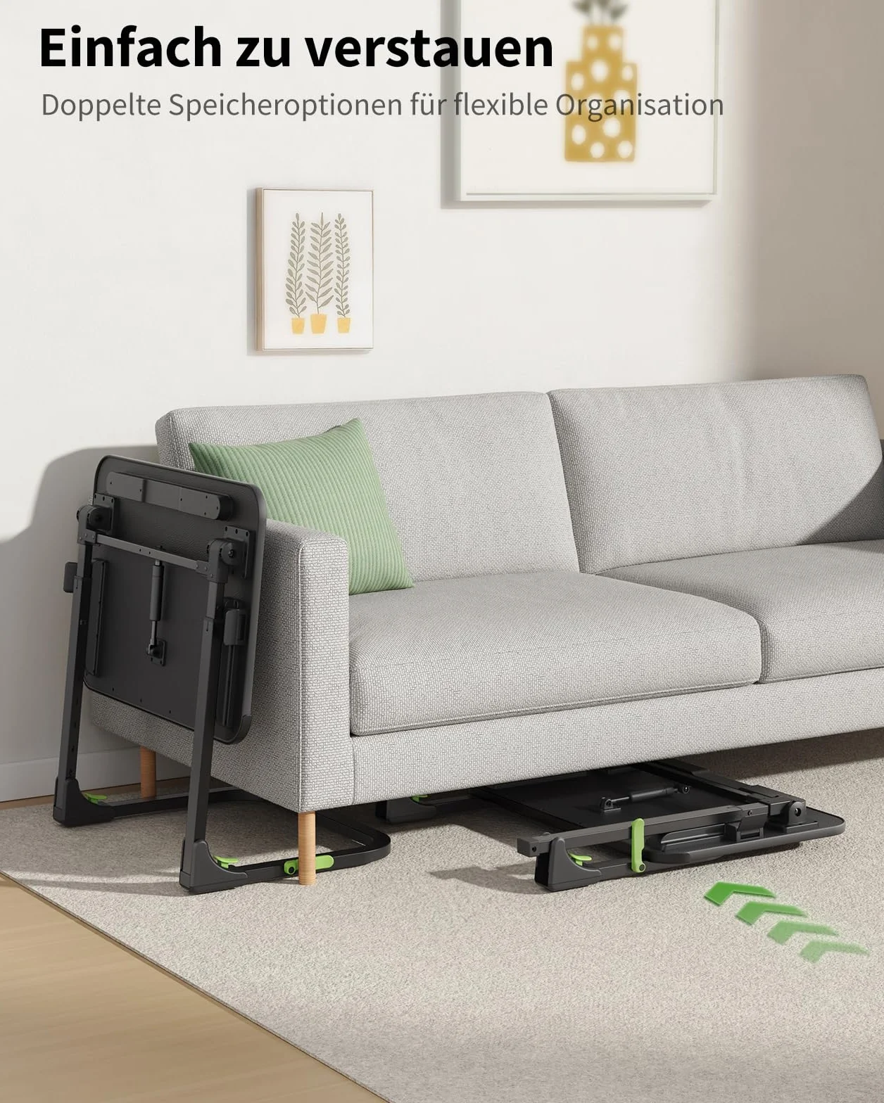 SAIJI Mesa plegable pequeña mejorada, ajustable en altura e inclinación, mesas de TV estables, bandejas de TV multifuncionales para comer, trabajar en el sofá y en la cama, escritorio para ordenador