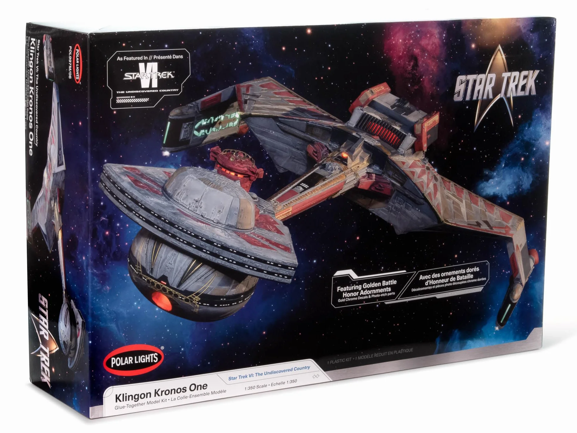Polar Lights Star Trek 6: The Undiscovered Country Klingon Kronos One - Kit de modelo a escala 1:350