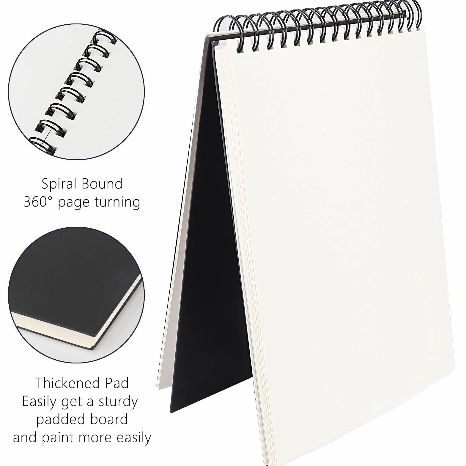 Cuadernos de Bocetos A4 160gsm, Bloc de Dibujo A4, Cuaderno de Dibujo DIY 120 Páginas