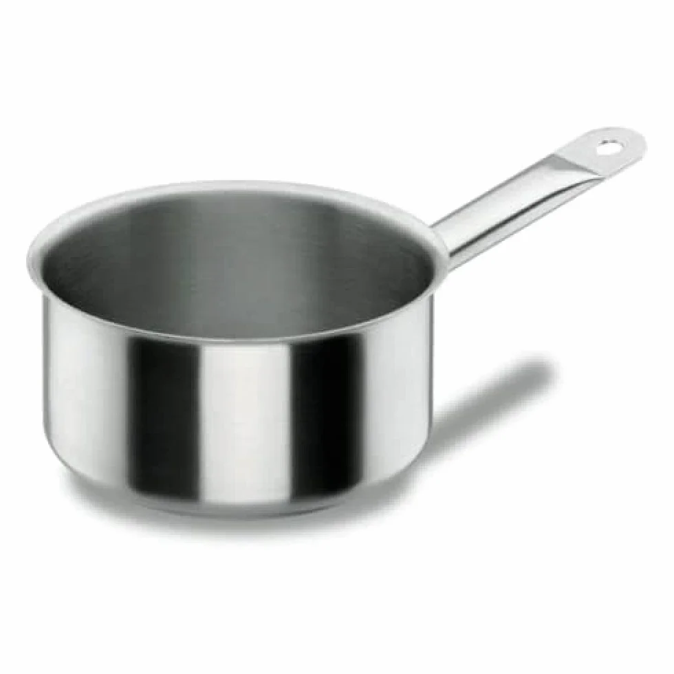 LACOR 50228 - Cazo Recto Chef Classic 28cm Acero Inoxidable - Profesional | En acero inoxidable, para salsas, leche y raciones pequeñas; ideal para cocina profesional y uso diario en casa