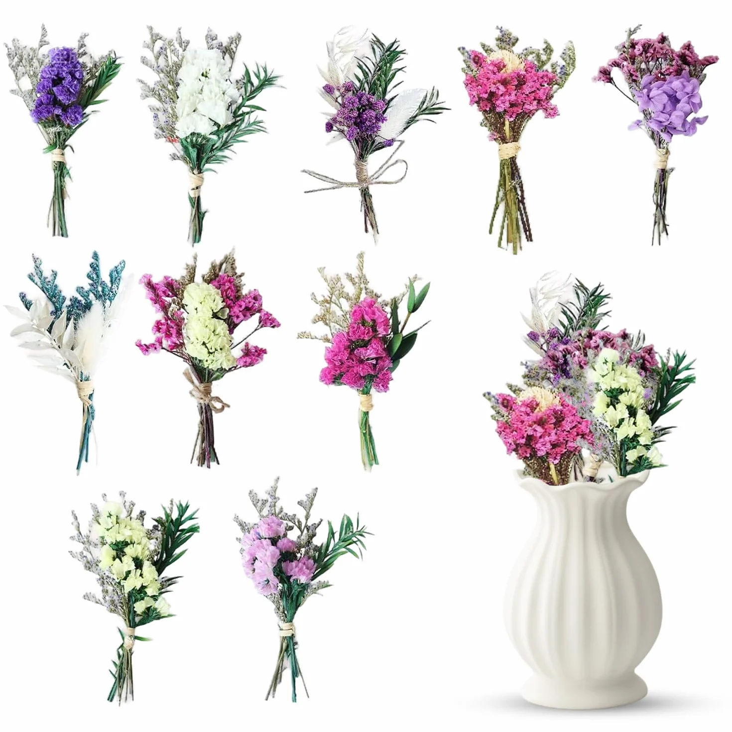 Ramos Pequeños Flores Secas Naturales Decoración Scrapbooks Bullet Journals Álbumes Fotos Sobres Cajas Regalo