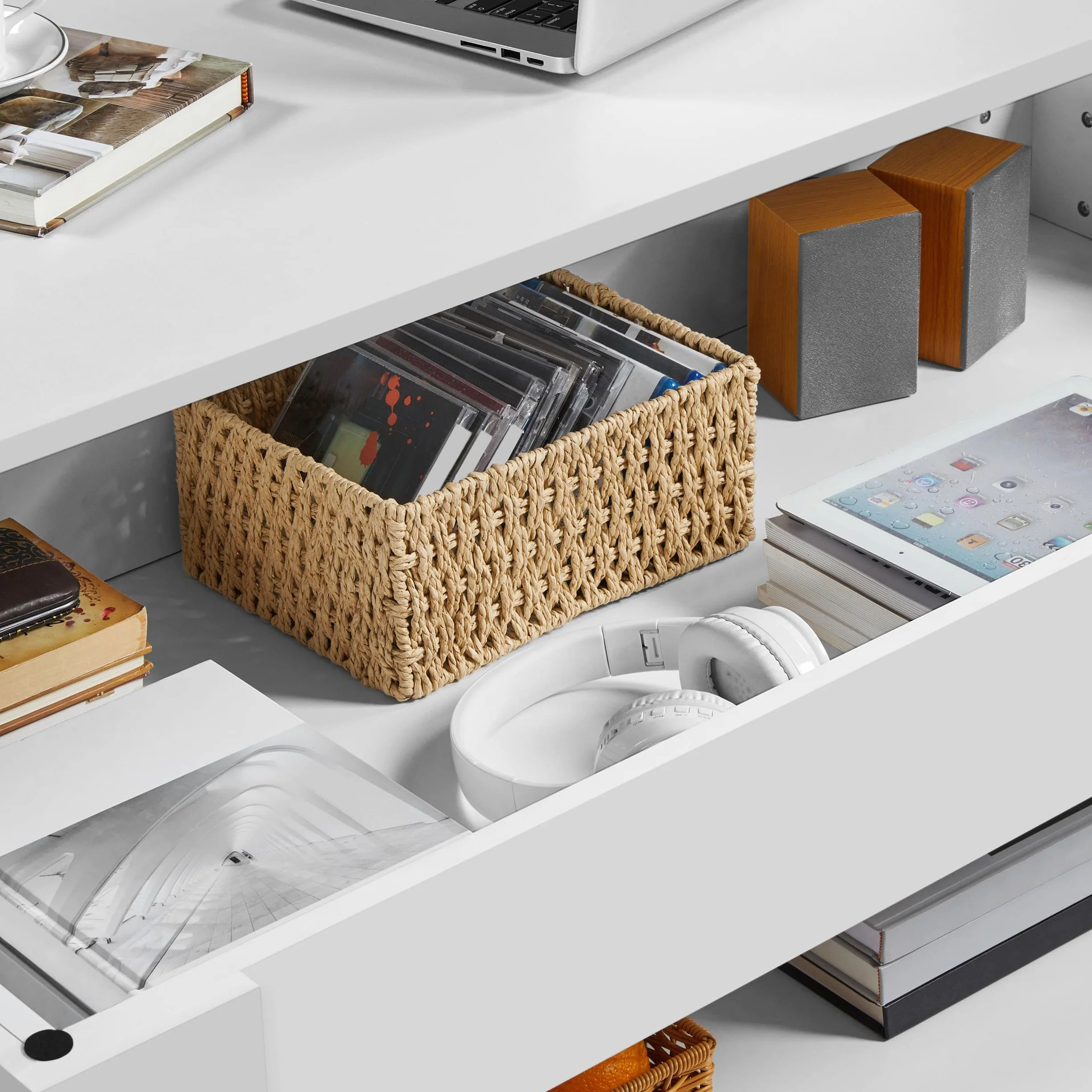 Yaheetech Mesa Centro Elevable con Estante Mesa Café con Revistero Mesita Baja de Moderno Grande para Salón 120 x 59 x 49,5 cm Blanco