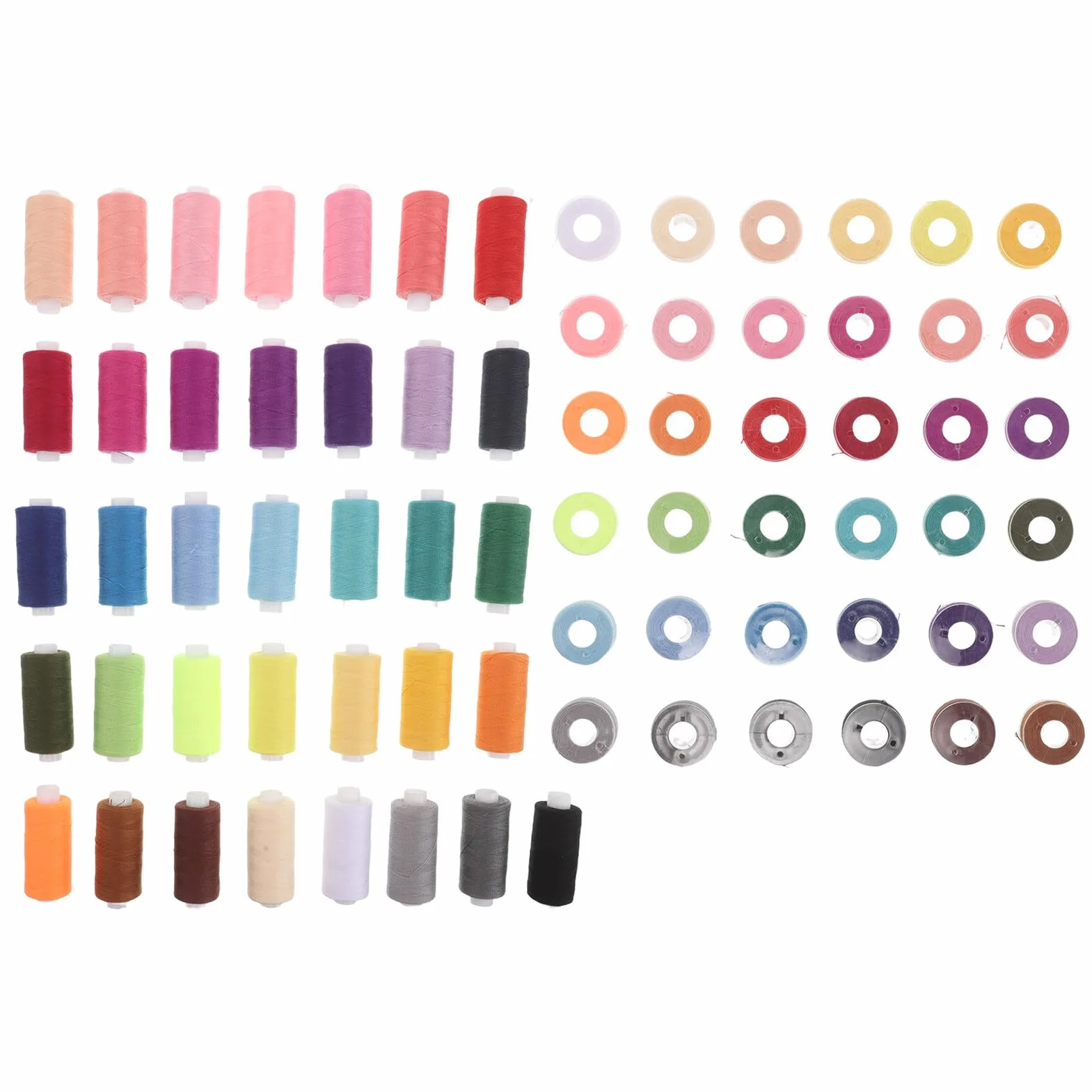 Cabilock Juego de Hilos para Coser a Mano y Máquina, 36 Colores Surtidos, 400 Yardas, Bobinas de Hilo de Poliéster Reforzado para Bordado, Acolchado y Manualidades, Kit Completo