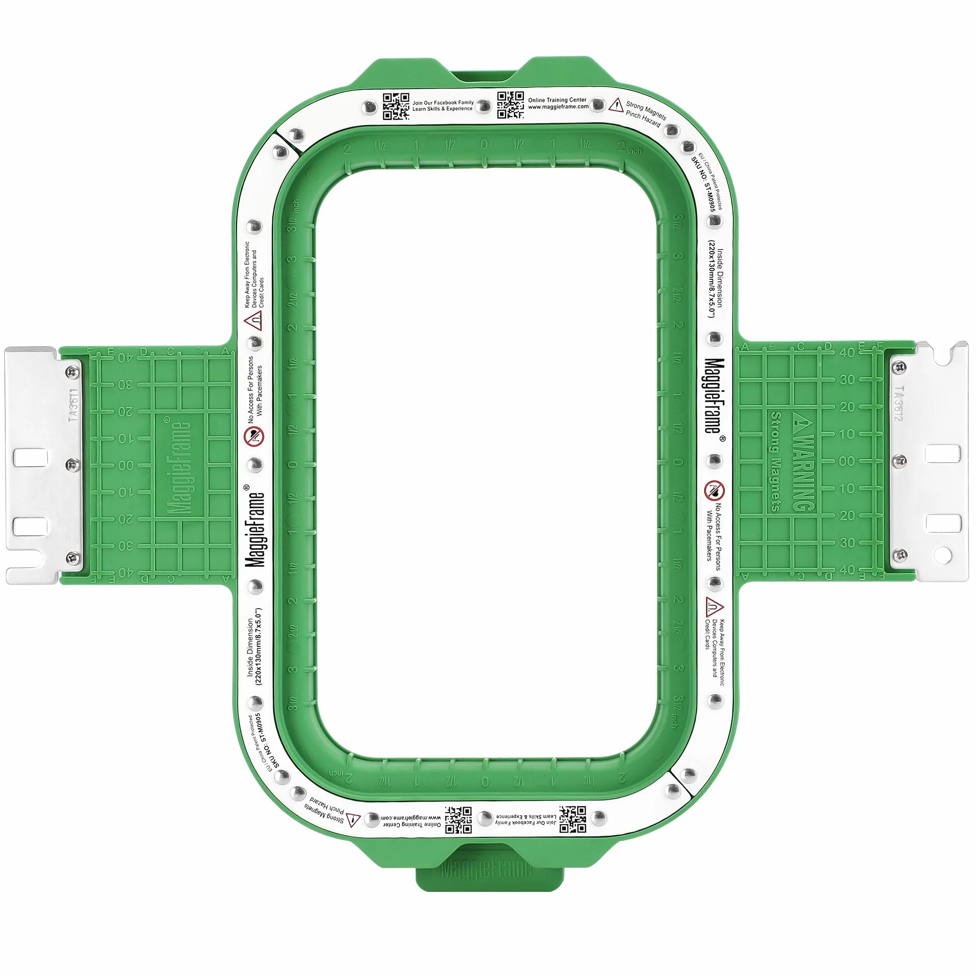 Brewland Bastidor de bordado magnético 220x130mm para BAI V22 V22-2 M22 | Compatible con BAI KESI 1204/1504, KESI 1206/1506; 8.7x5inch