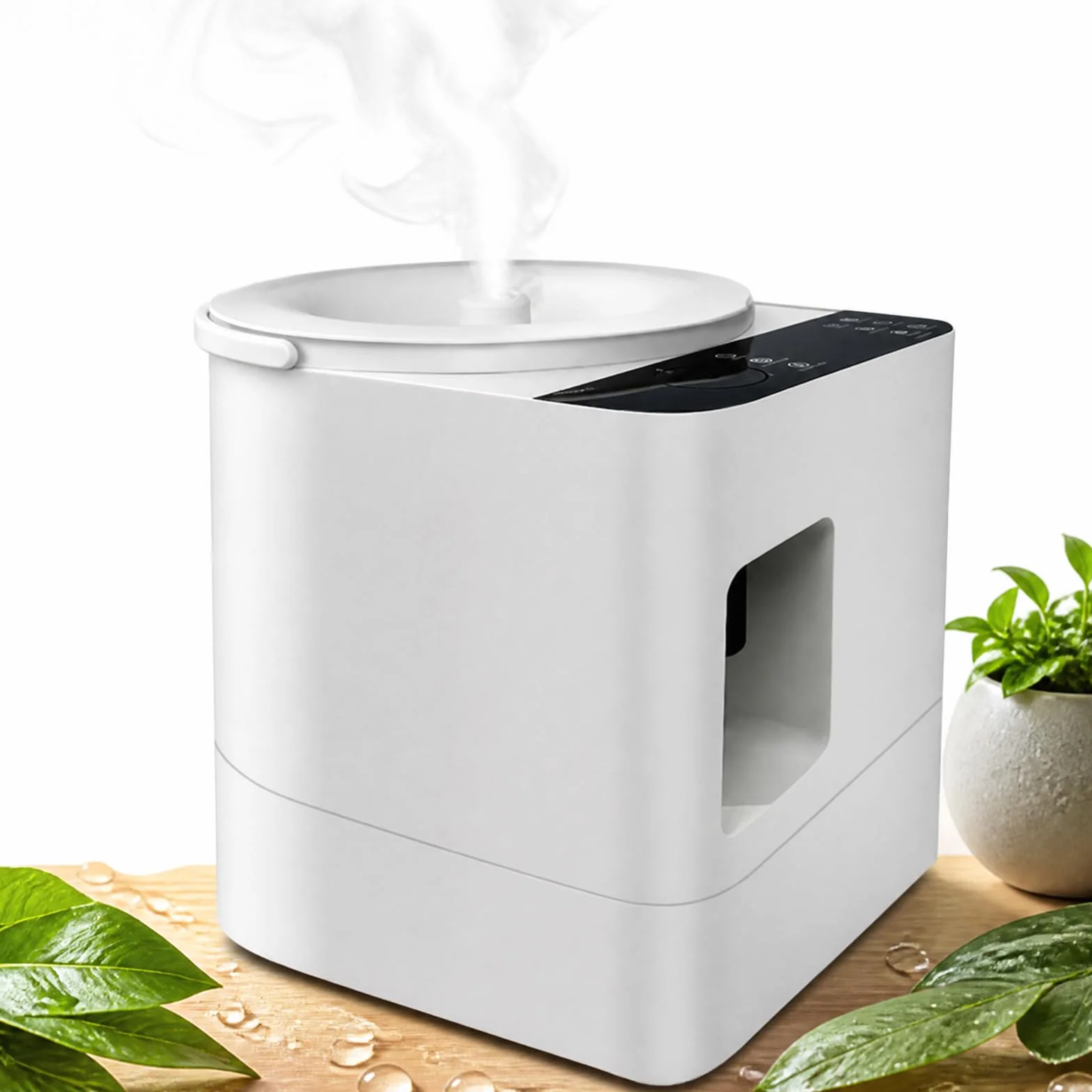 hKjPlvf Humidificador Bebe 3L Ultrasonico Silencioso Difusor de Aceites Esenciales Niebla Fria Llenado Superior para Dormitorio Hogar Oficina Temporizador Modo de Sueno 14H Blanco
