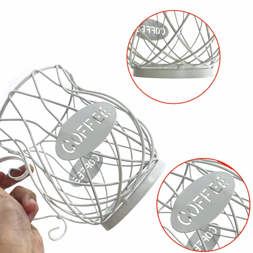 Cesta de Almacenamiento de Cápsulas de Café Soporte (Blanco)
