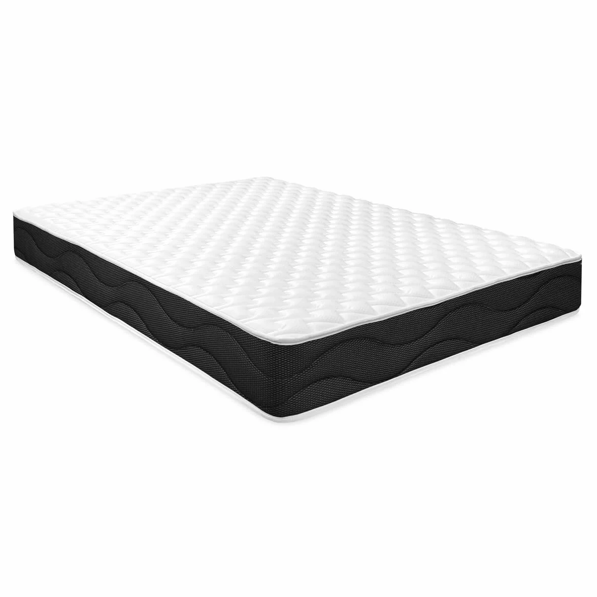 Homey - Cama Completa con Colchón Sleep Pro Reversible + Somier de Láminas Basic con 6 Patas Abrazadera, 150 x 190