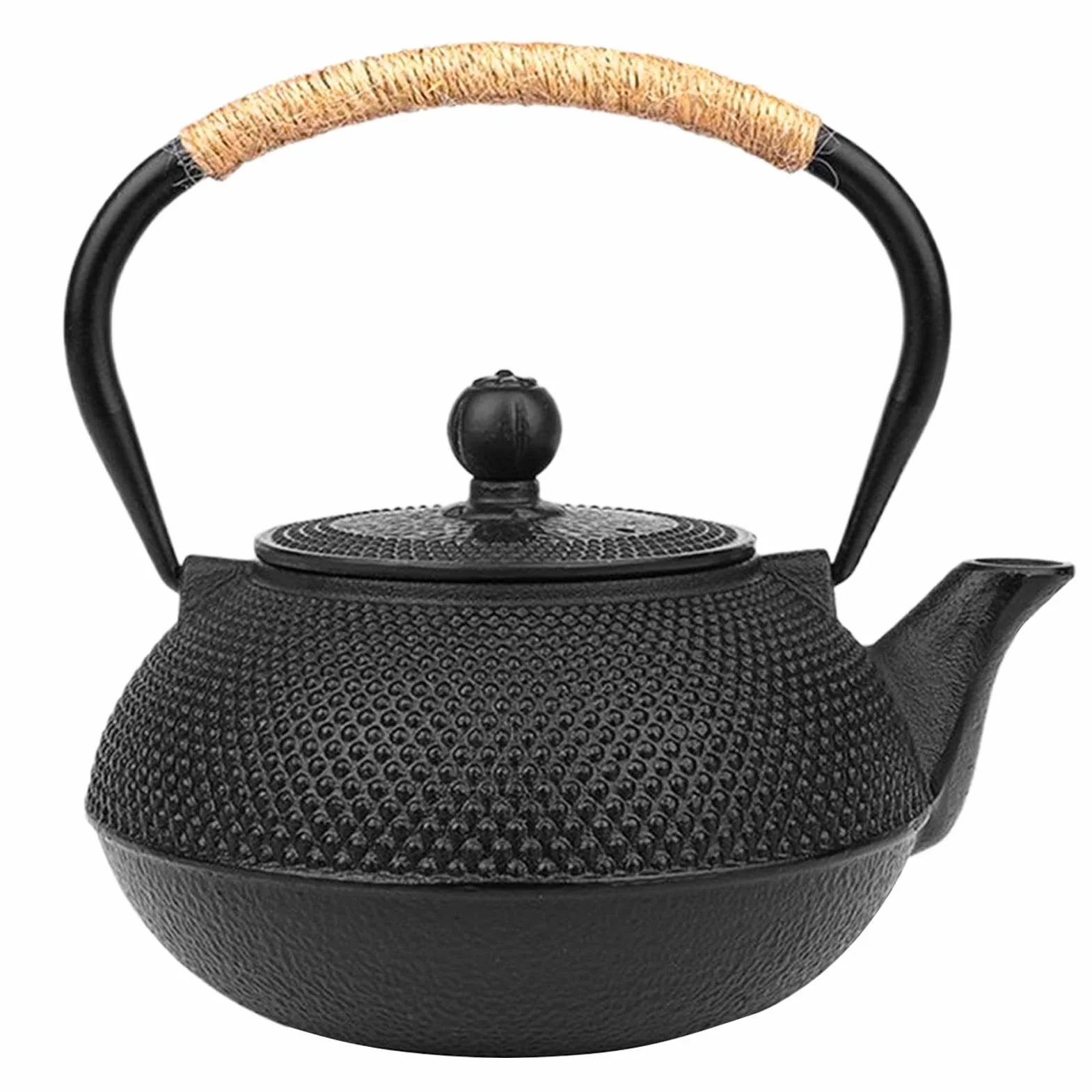 Para Estufa Hierro Fundido Interior Esmaltado Compatible Con Inducción Para | Hervidor de Té Utensilio De Cocina Restaurante Camping Picnic Y Placas De Inducción