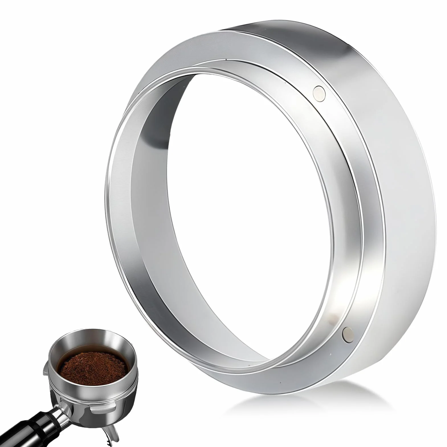 Anillo Dosificador Café 51mm Magnético ABS para Portafiltro Espresso Accesorio Barista Antisalpicaduras