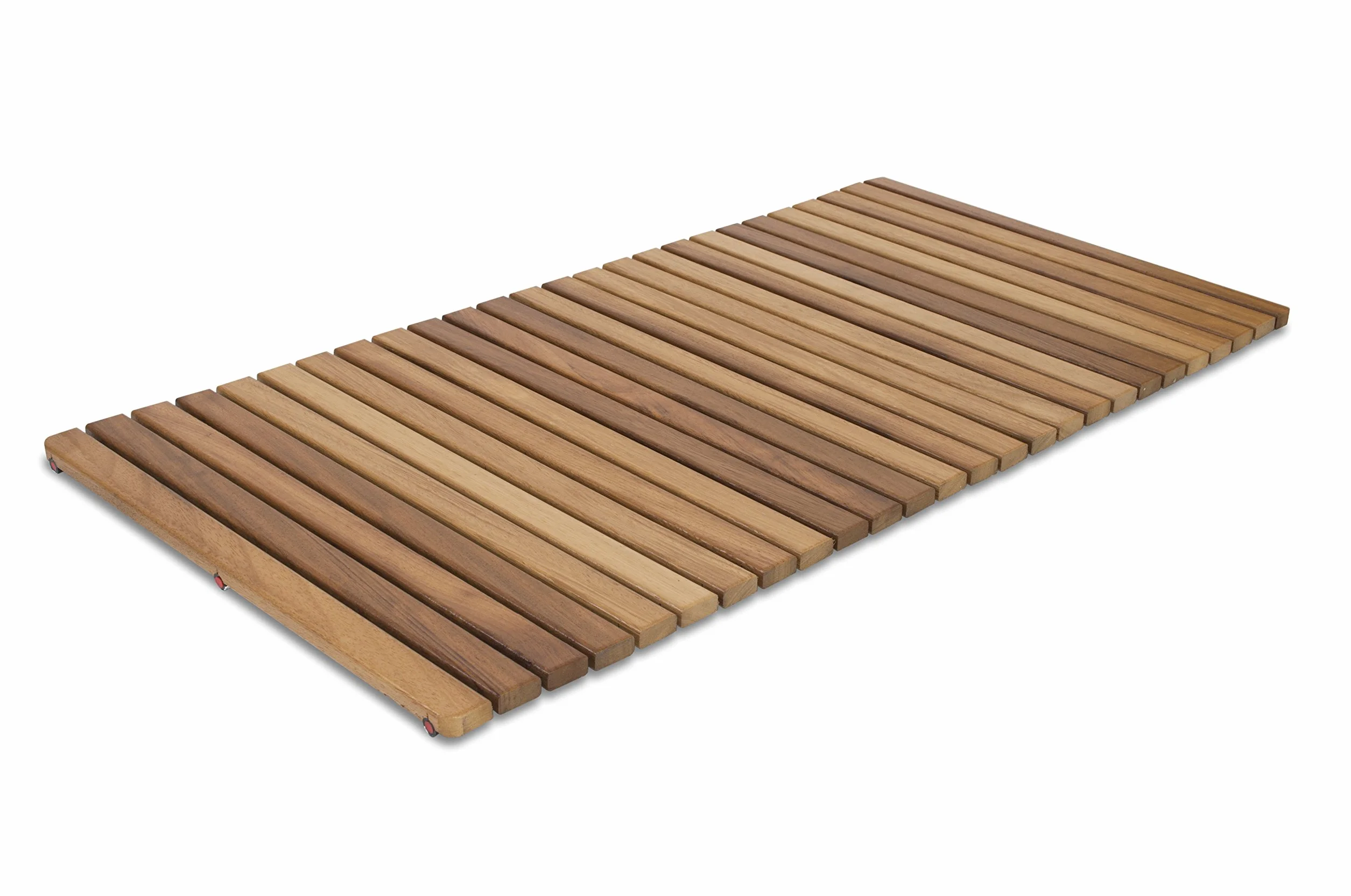 Tarima/Alfombra Flexible para Ducha y baño, en Madera de Teca (50 x 120 cm)
