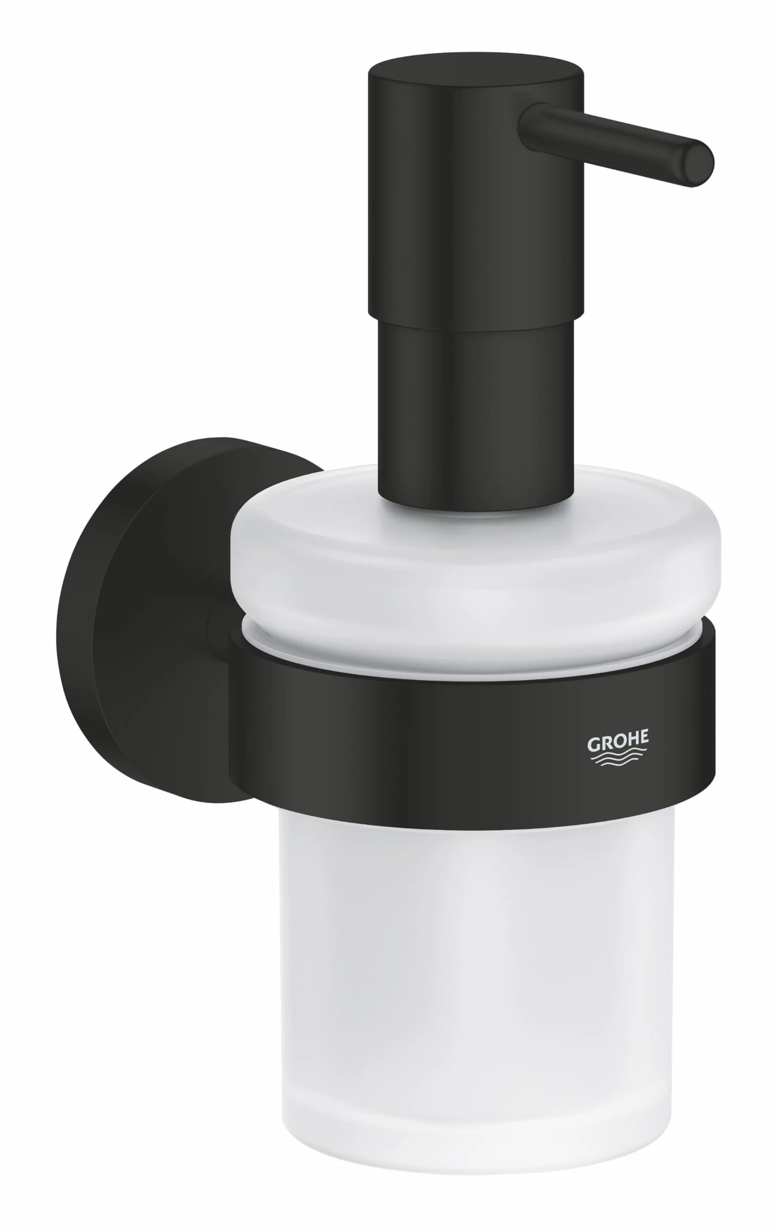 GROHE Start Quickfix, Dispensador de jabón con Soporte Mural 160ml, Negro Mate 411952430